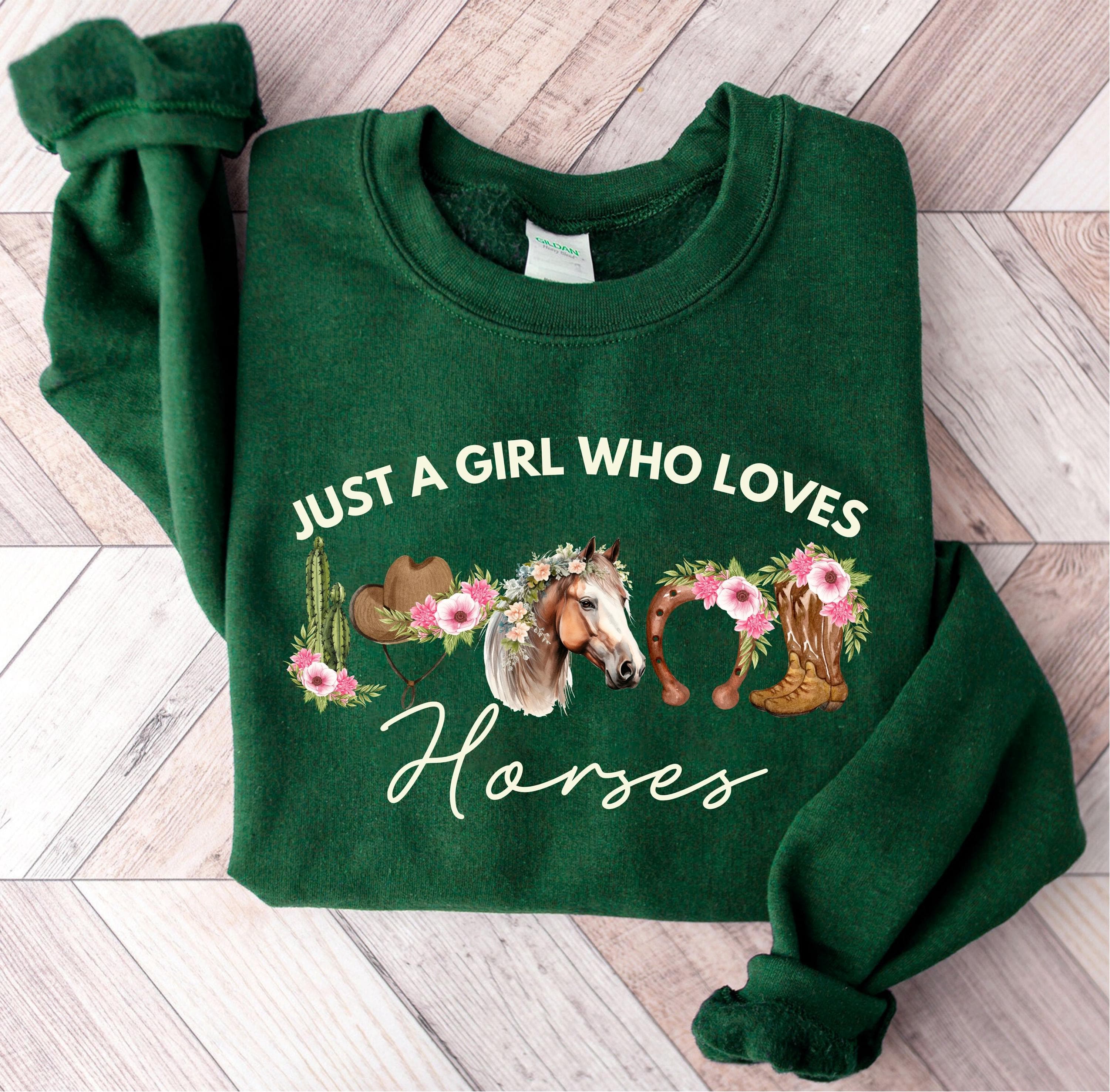 Horses Floral Sublimation Design | Just A Girl Who Loves Horses Png Svg | Western Horse Sublimation for Cricut & Silhouette - image 4