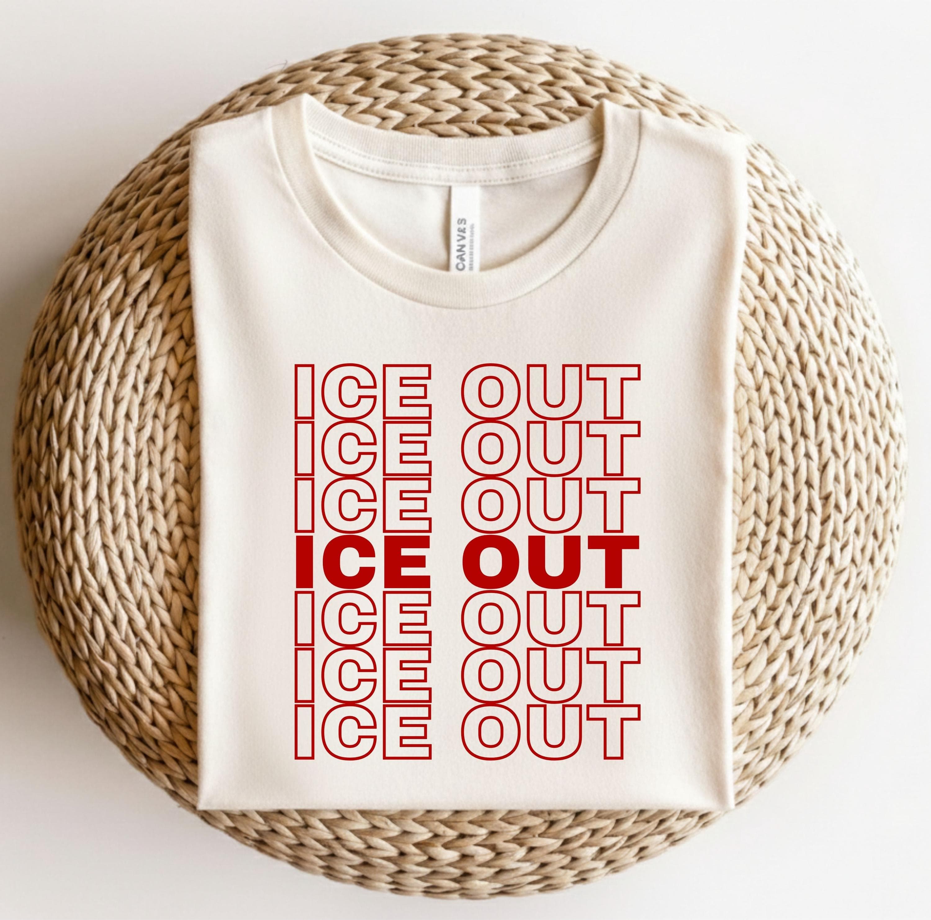 ICE Out Shirt Png Svg | Abolish ICE Baby Tee | No Human is Illegal | Pro Immigrant Gift for Cricut & Silhouette