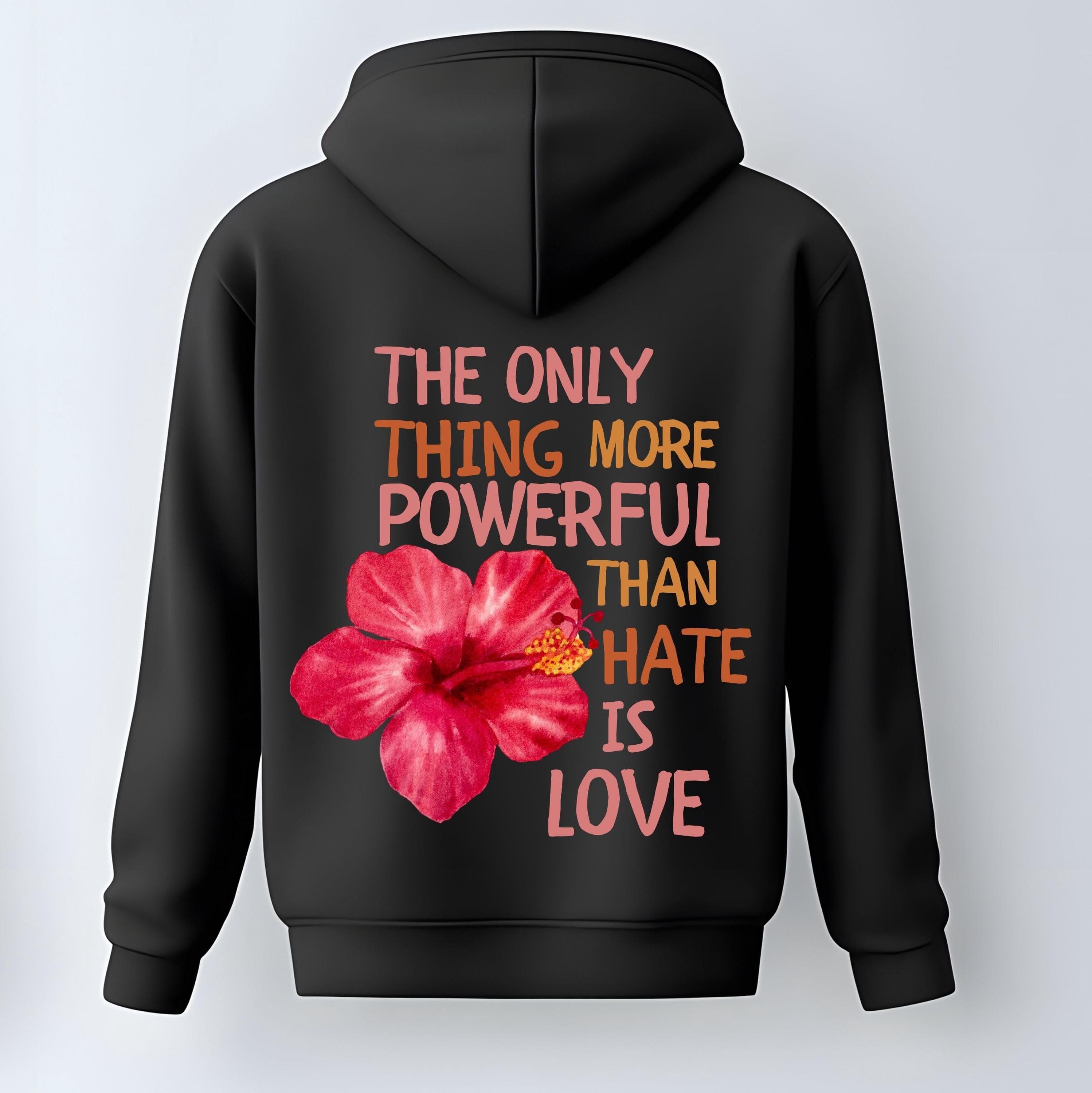The Only Thing More Powerful Than Hate is Love Svg Png | Superbowl 2026 Shirt Design | Anti Trump Quote for Cricut & Silhouette