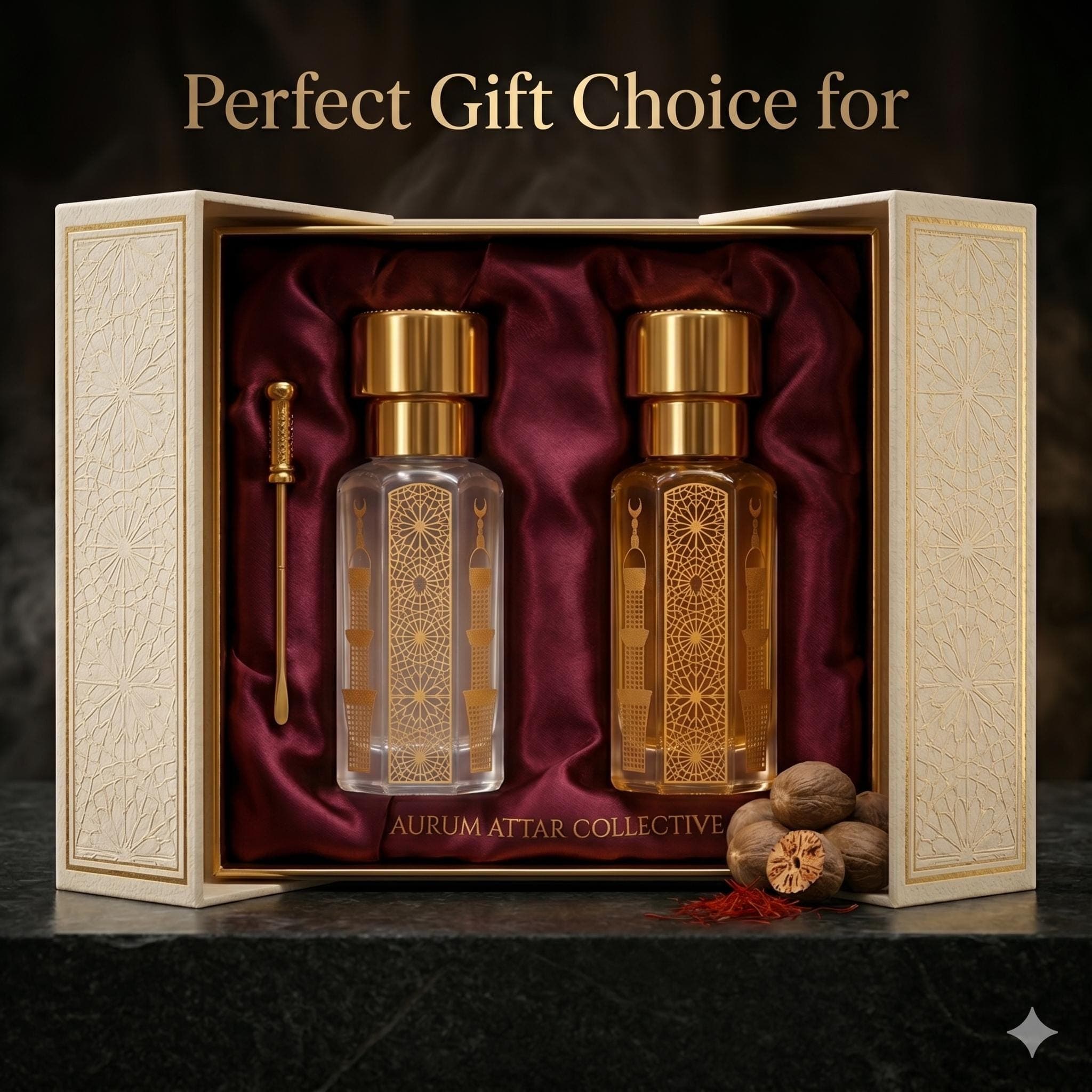 White Musk & Oud for Glory Attar Combo Set | Clean Fresh Musk + Saffron Oud Perfume Oil | Long Lasting Alcohol-Free Halal Fragrance Gift Set - image 5