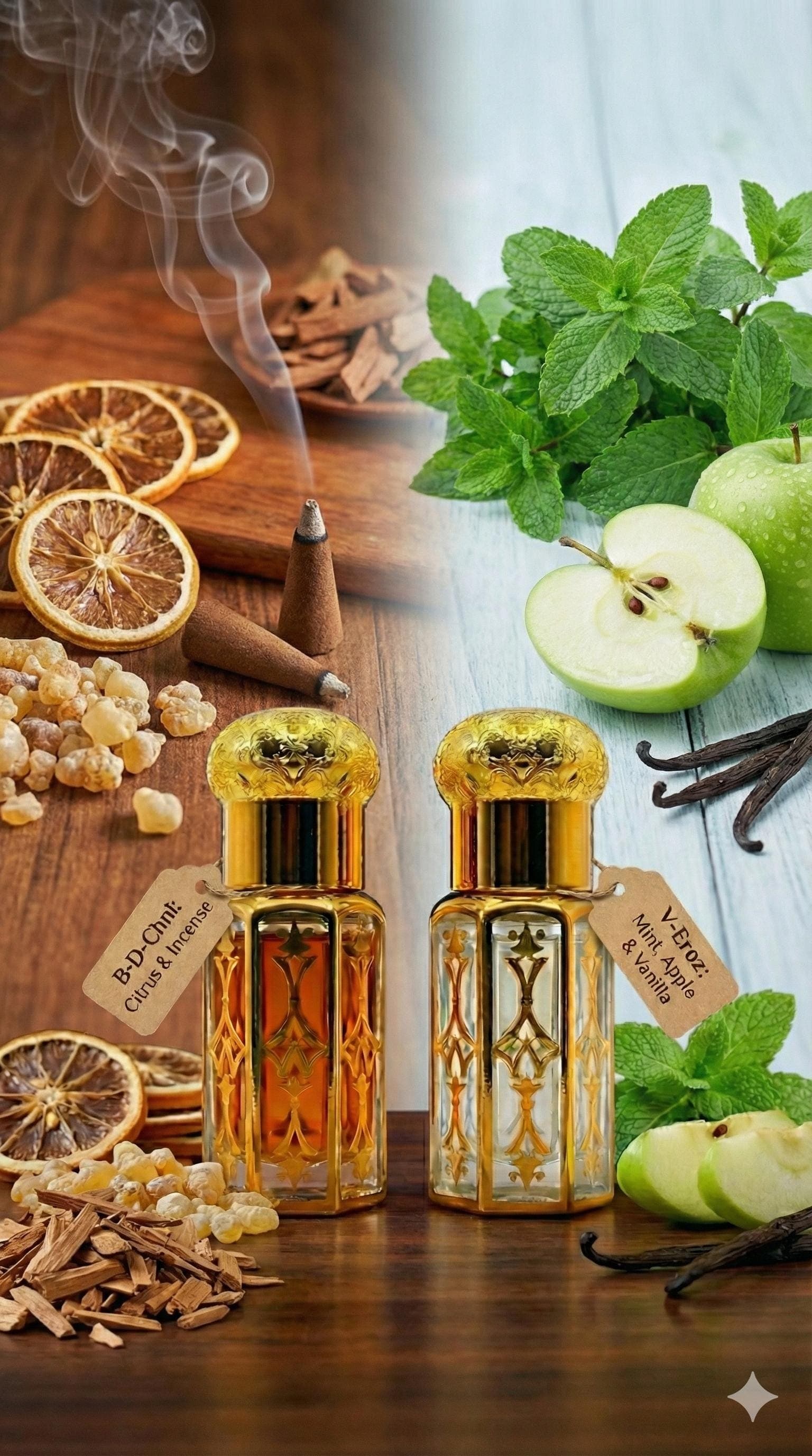 Men's Attar Oil Perfume Combo Set( crisp citrus,green apple) | Alcohol-Free Halal Fragrance Gift - image 4
