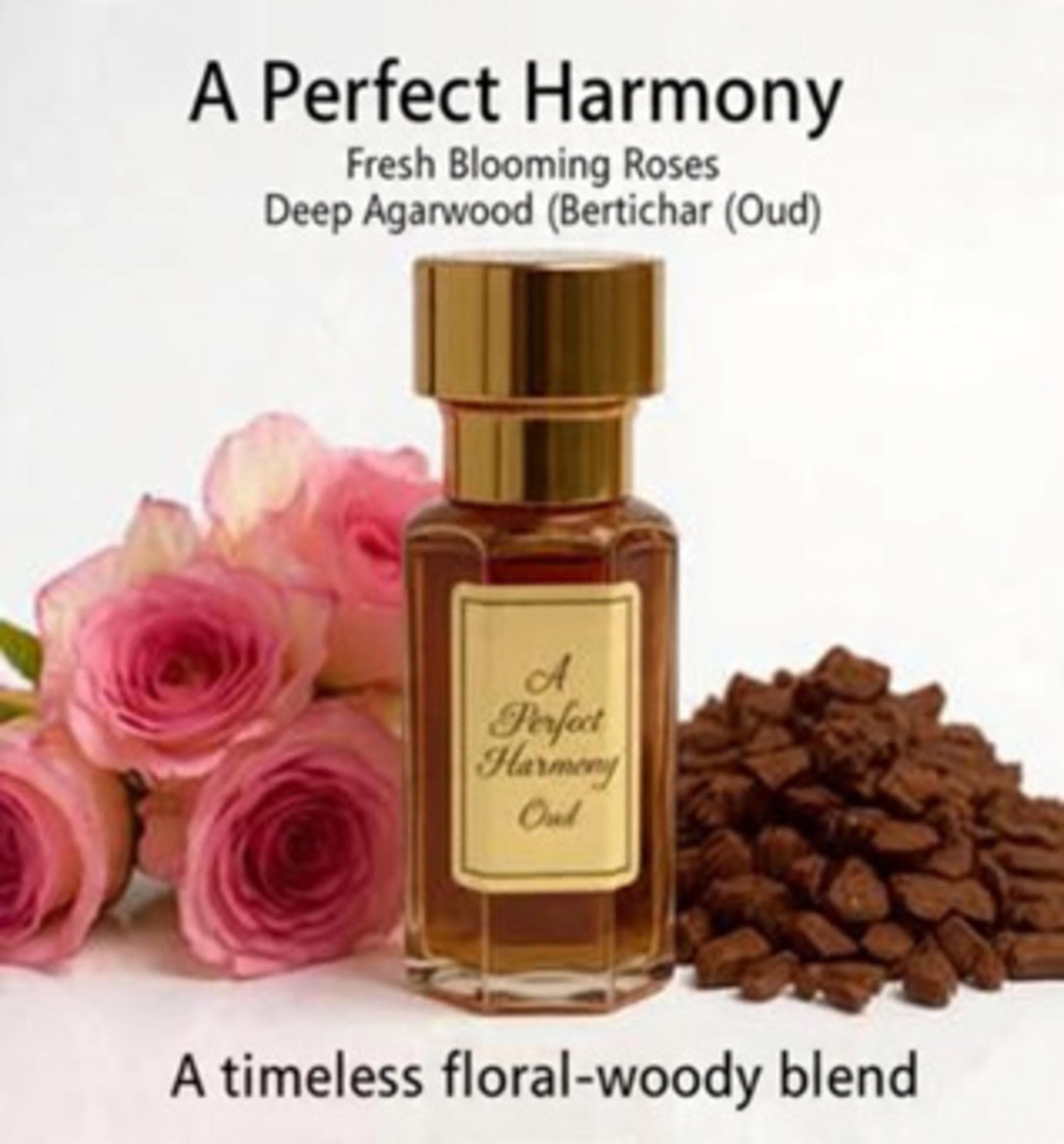 Oud & Roses Attar | Rose Oud Perfume Oil | Alcohol-Free Unisex Fragrance
