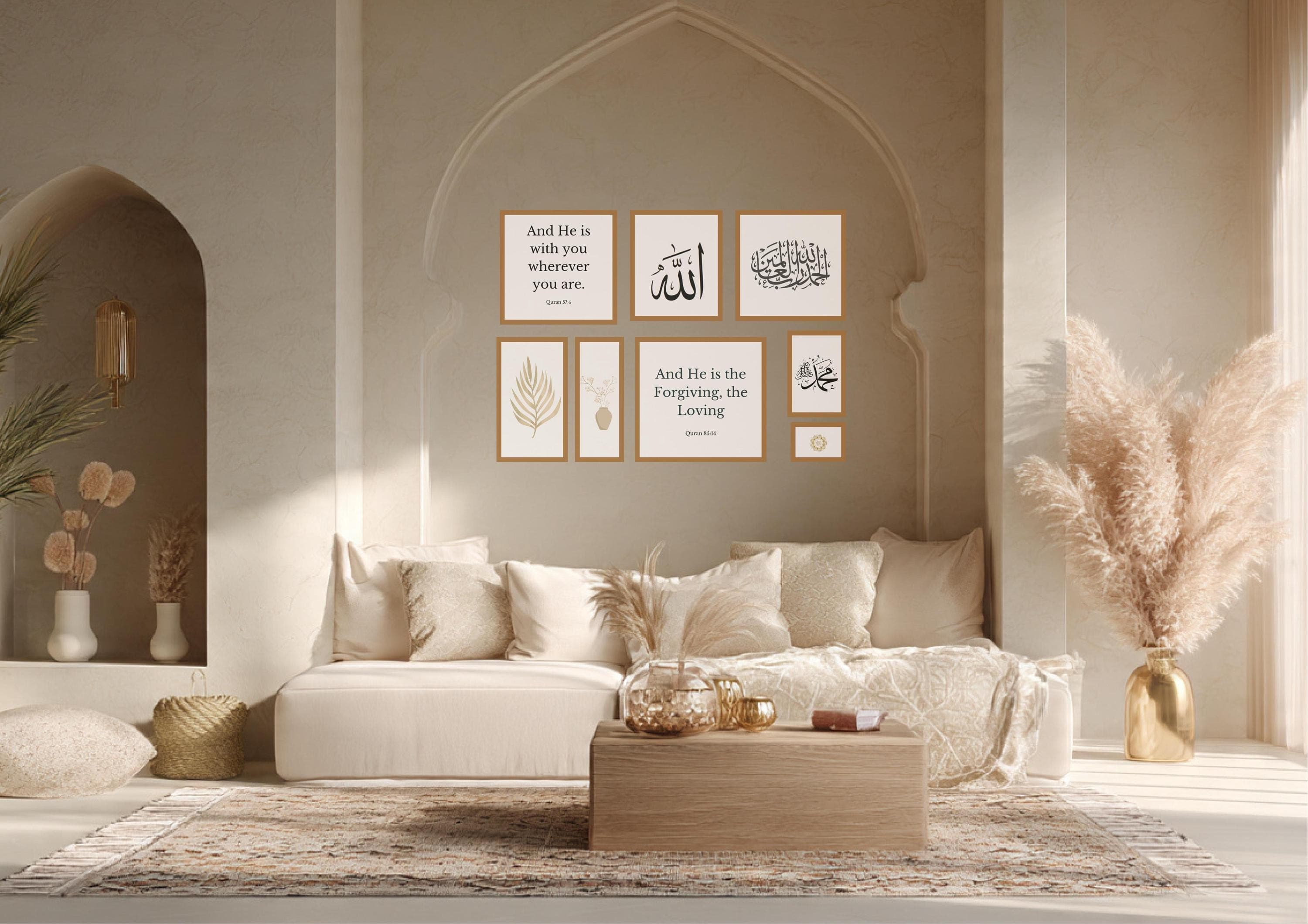 Quran Calligraphy Print Set | Minimalist Islamic Home Decor (Digital Download) zip files