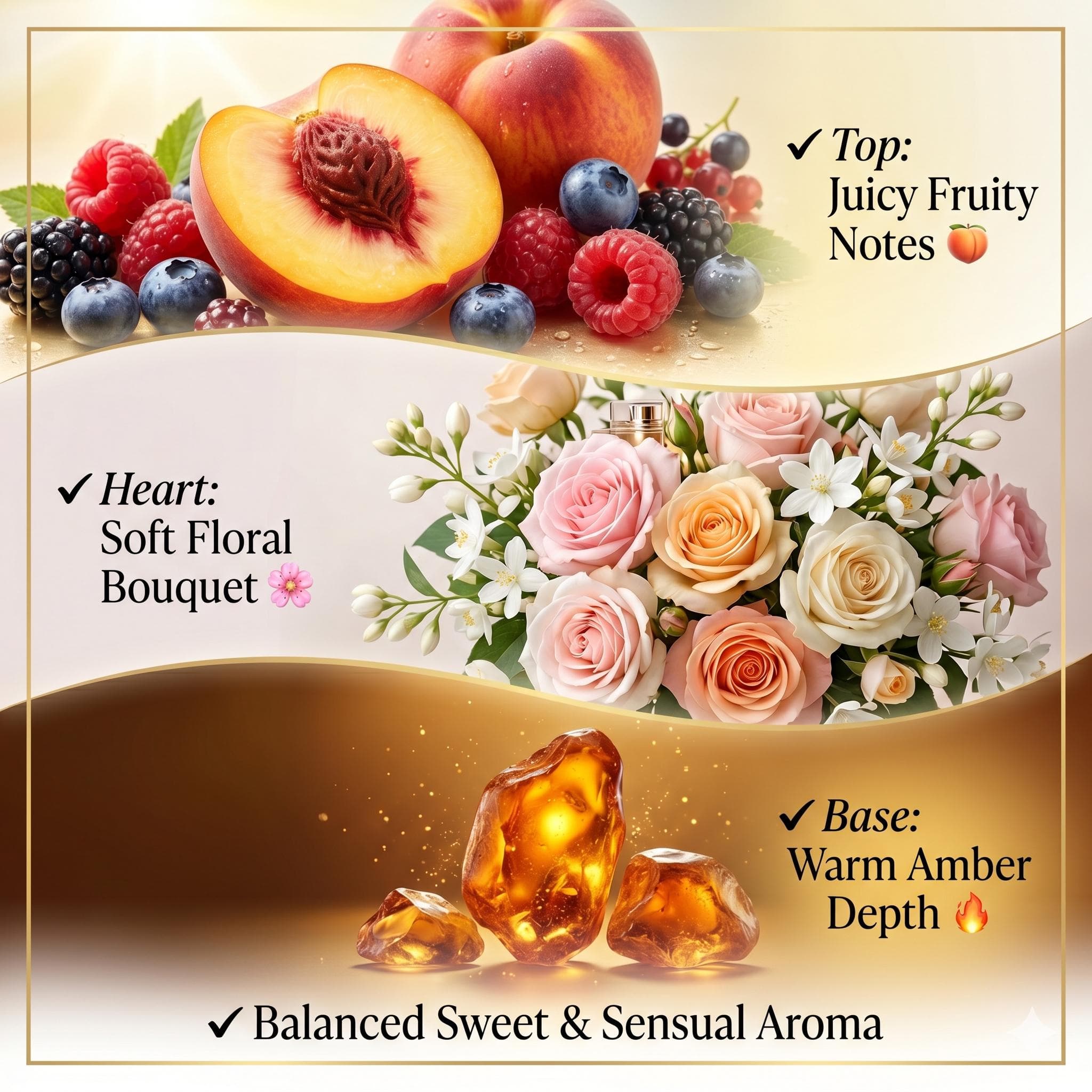 Fruity Floral Amber Attar Oil | Long Lasting Perfume Oil | Luxury Unisex Fragrance | Alcohol Free Roll On | Sweet Warm Scent - image 3