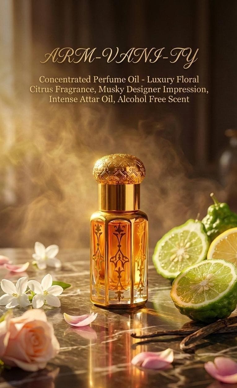 Luxury Floral Citrus Perfume Oil – BOMB-SHLL-Z Designer Attar, Alcohol Free