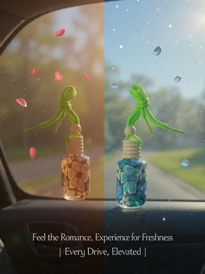 Rose & Icy Breeze combo set of Car Perfume | Fresh Floral Air Luxury (15ml each) - image 3