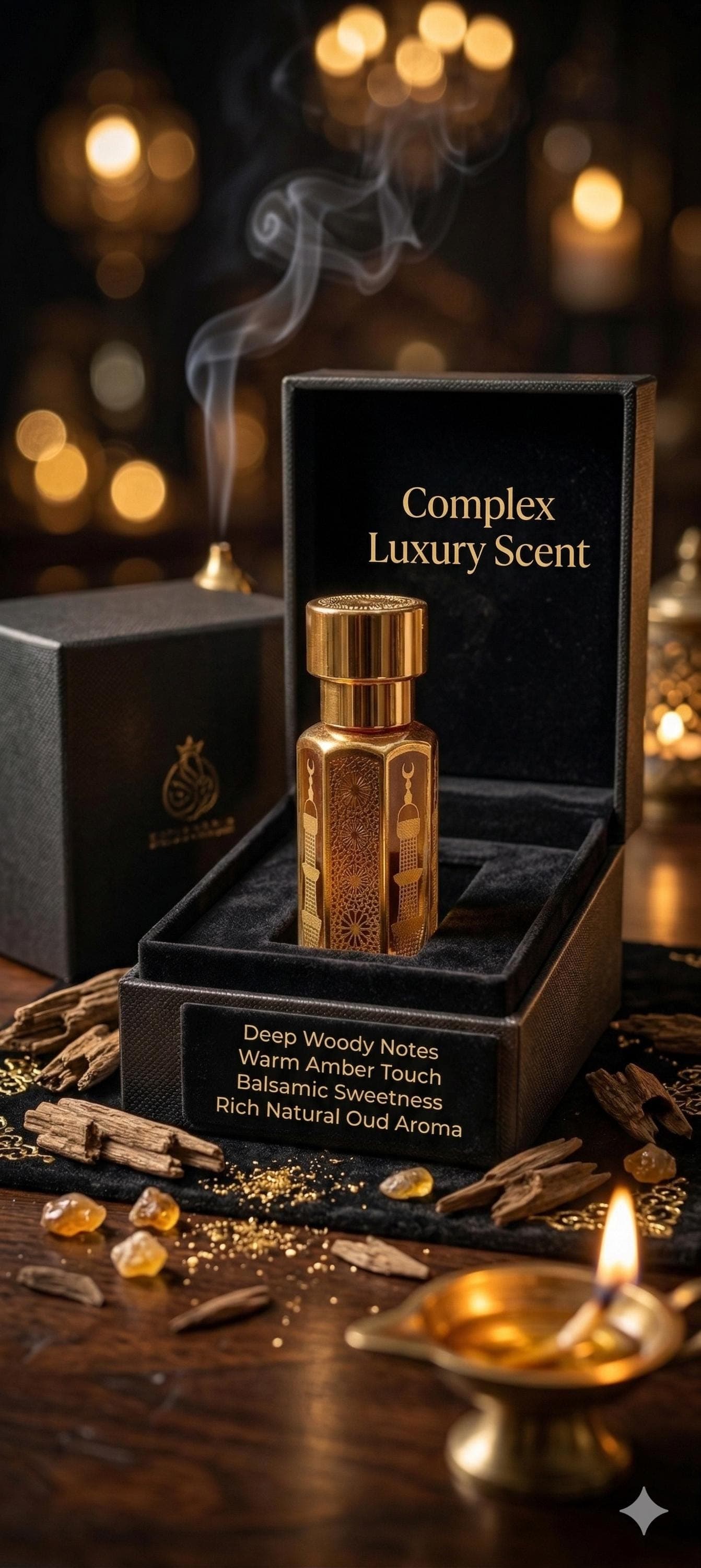 Oud Imphal Attar | Rare Indian Agarwood Perfume Oil | Woody Amber Fragrance (Alcohol-Free) - image 3