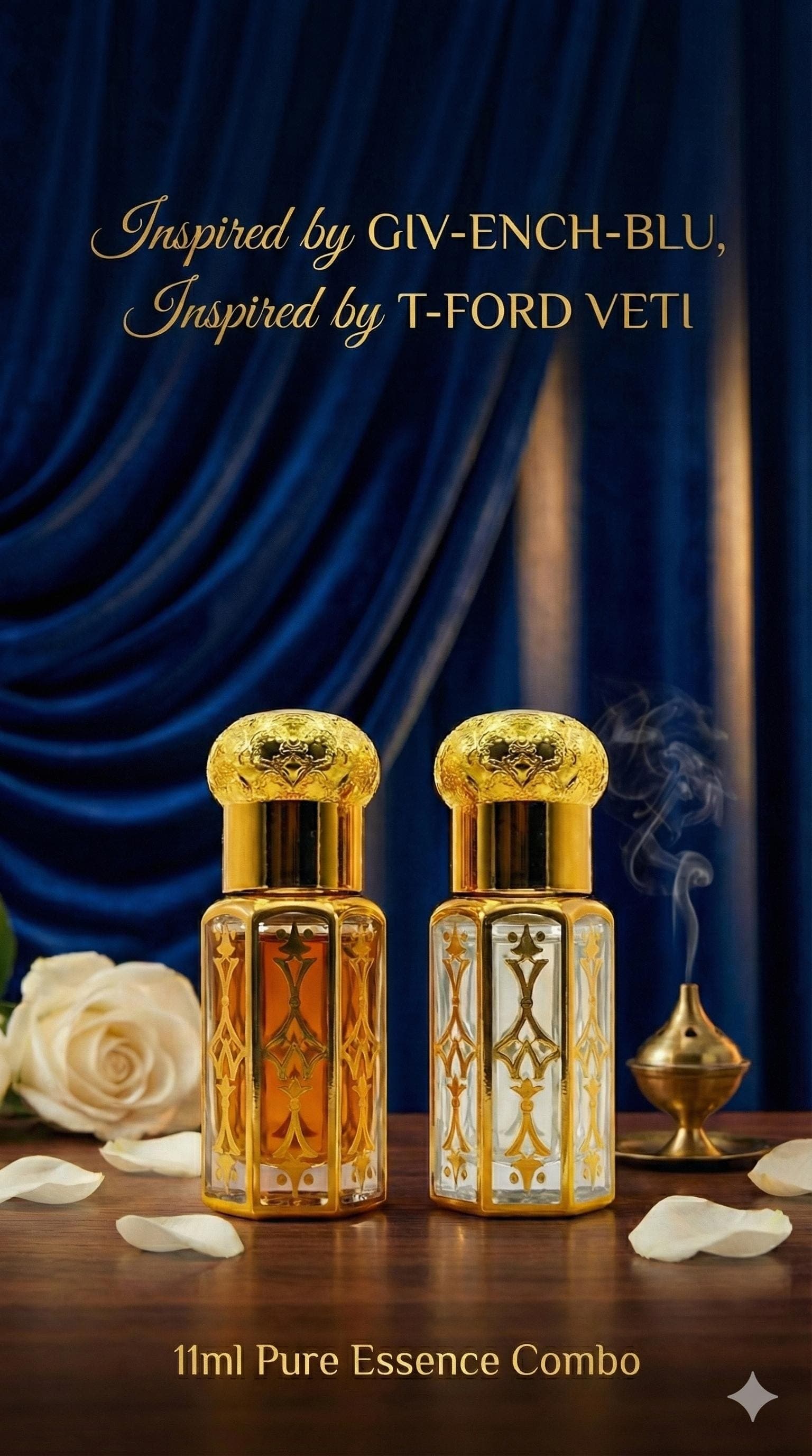 Men's Attar Oil Combo | Aquatic & Vetiver, Alcohol-Free