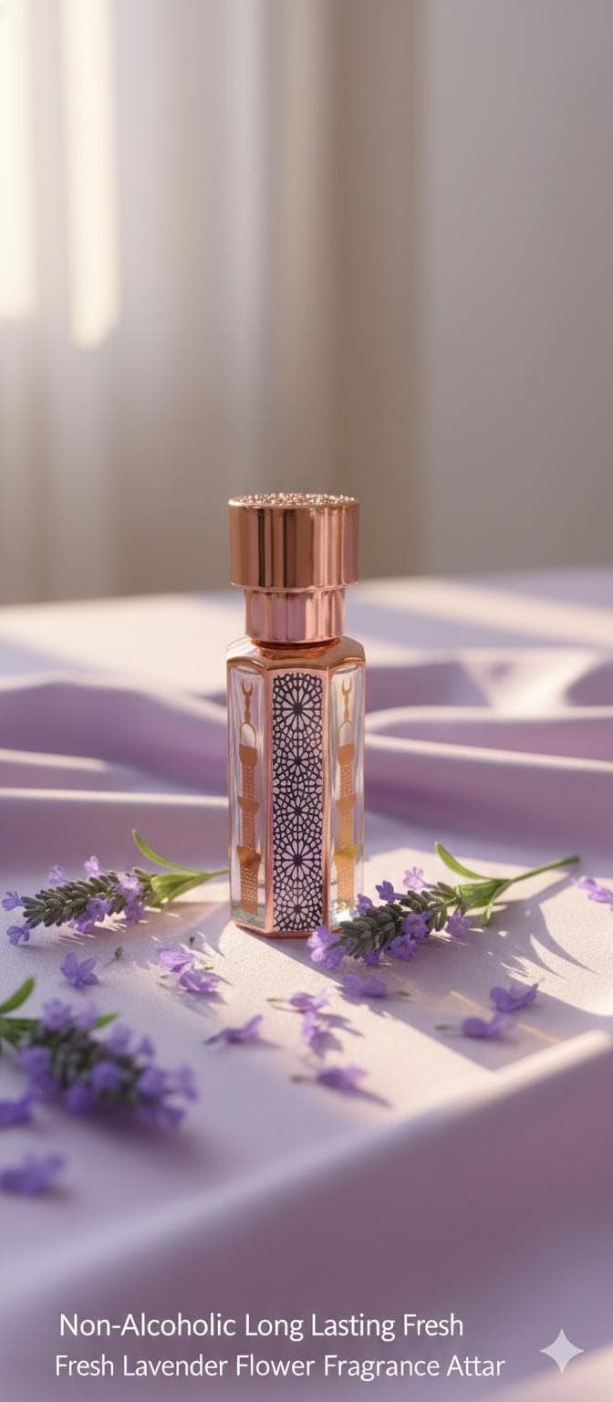 Lavender Perfume Oil – Natural Alcohol Free Attar – Long Lasting Unisex Fragrance 11ml or 6ml