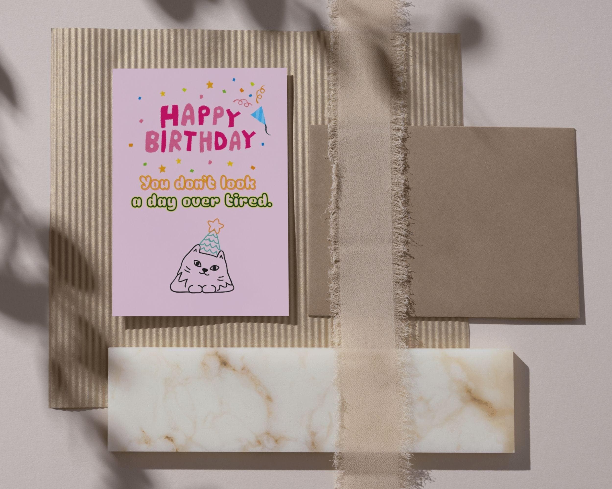 Funny Grumpy Cat Birthday Card – Sarcastic Gift for Cat Lovers (Digital Download) - image 4