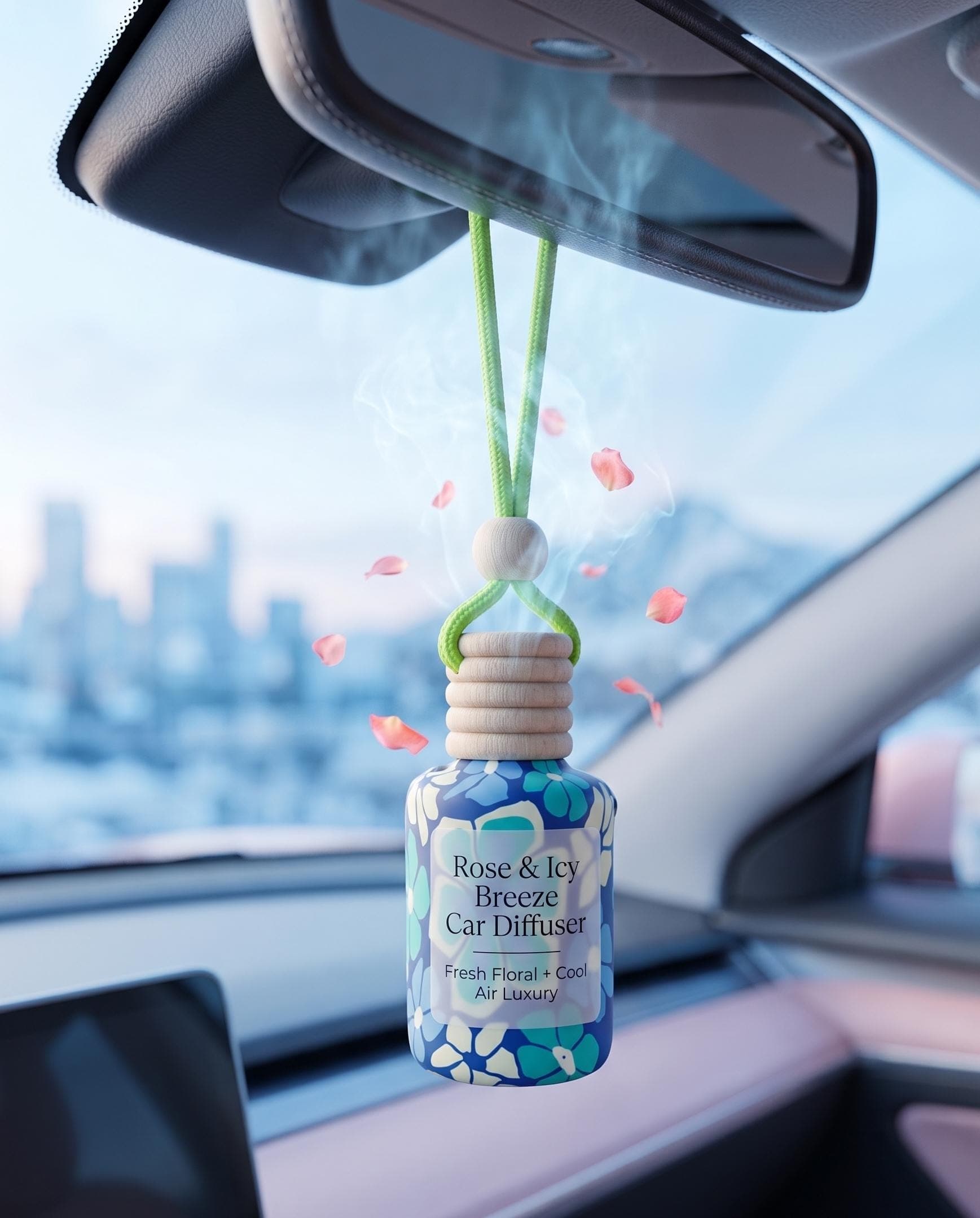 Rose & Icy Breeze combo set of Car Perfume | Fresh Floral Air Luxury (15ml each) - image 5