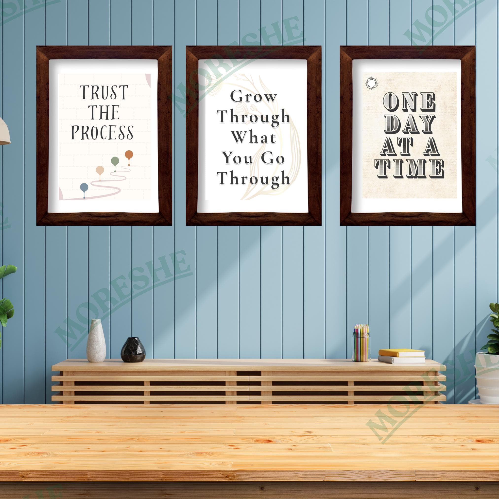 Inspirational Quote Prints Set: Mid Century Modern Wall Art (Digital Download)