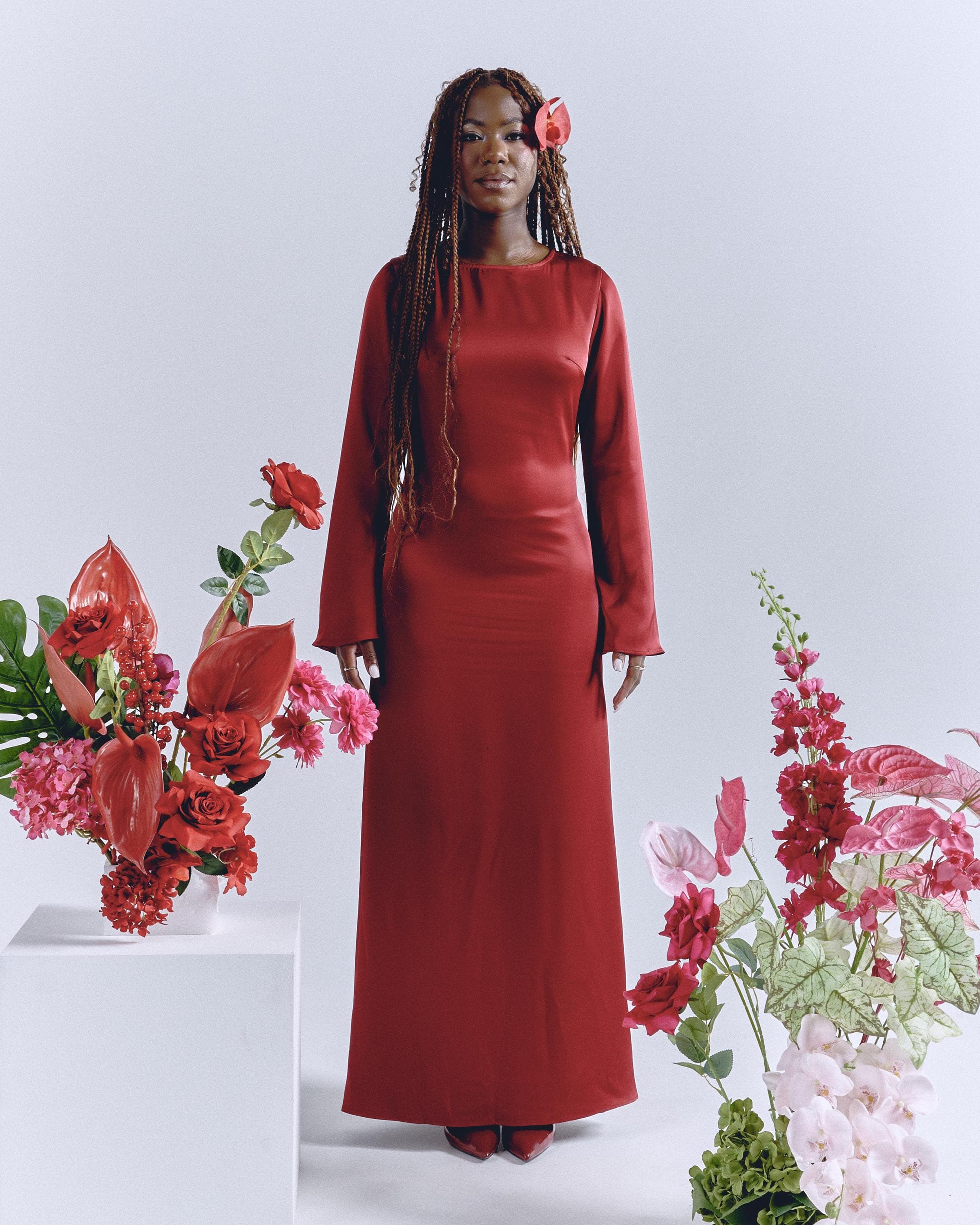 MODEST SILK DRESS – Elegant, Comfortable & Flowy - image 3