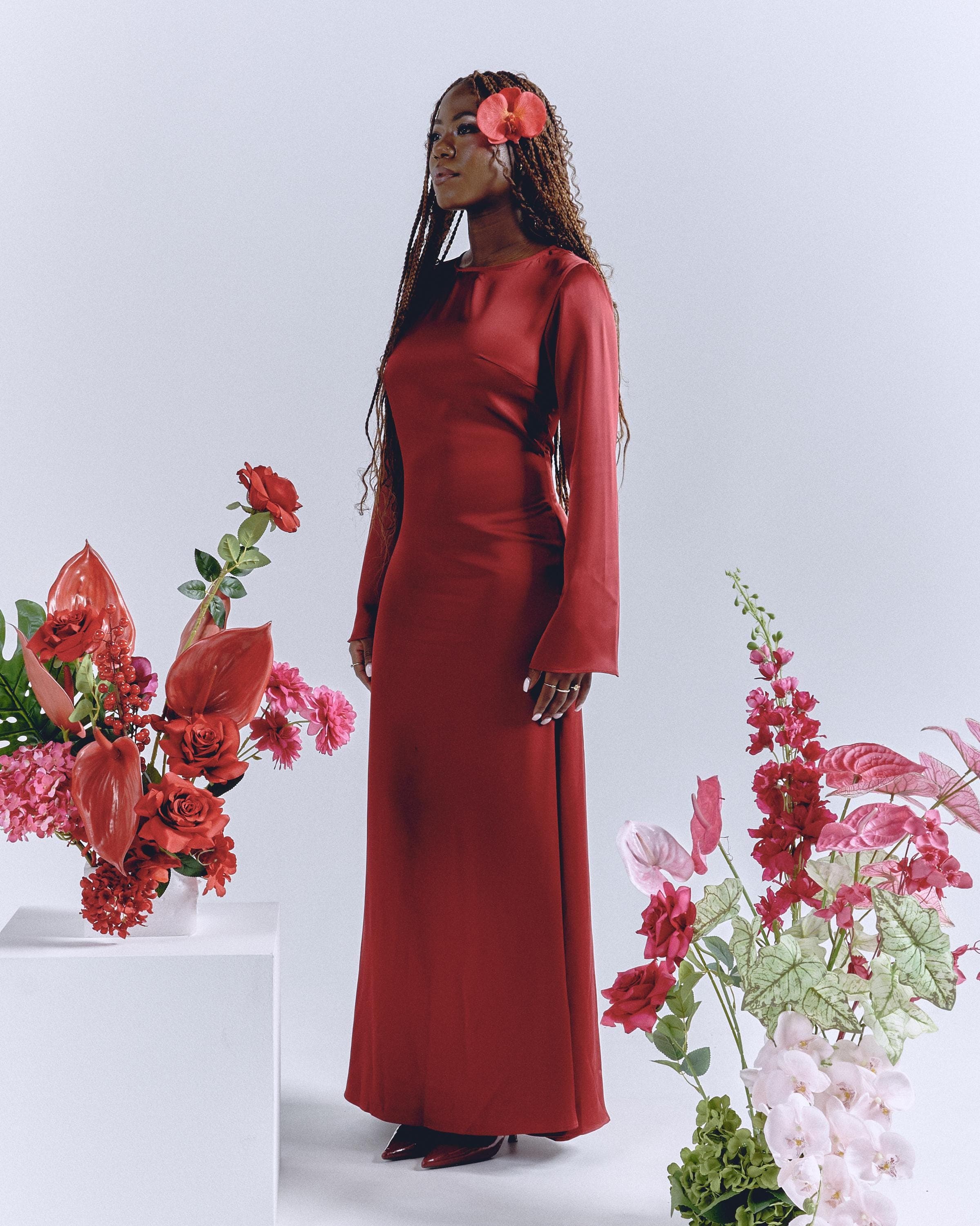MODEST SILK DRESS – Elegant, Comfortable & Flowy - image 4