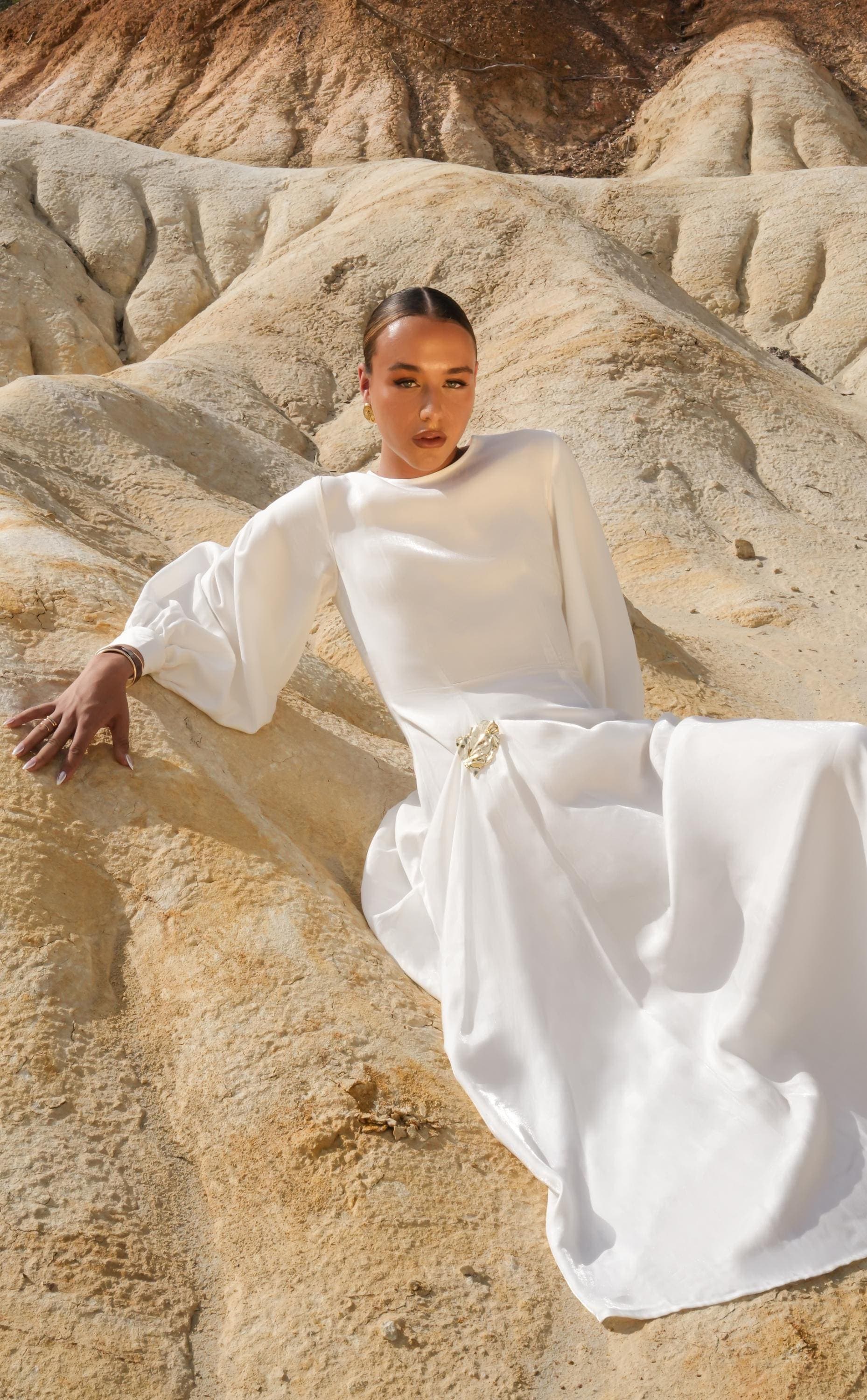Mouna Dress - Soft Draping, Timeless Grace