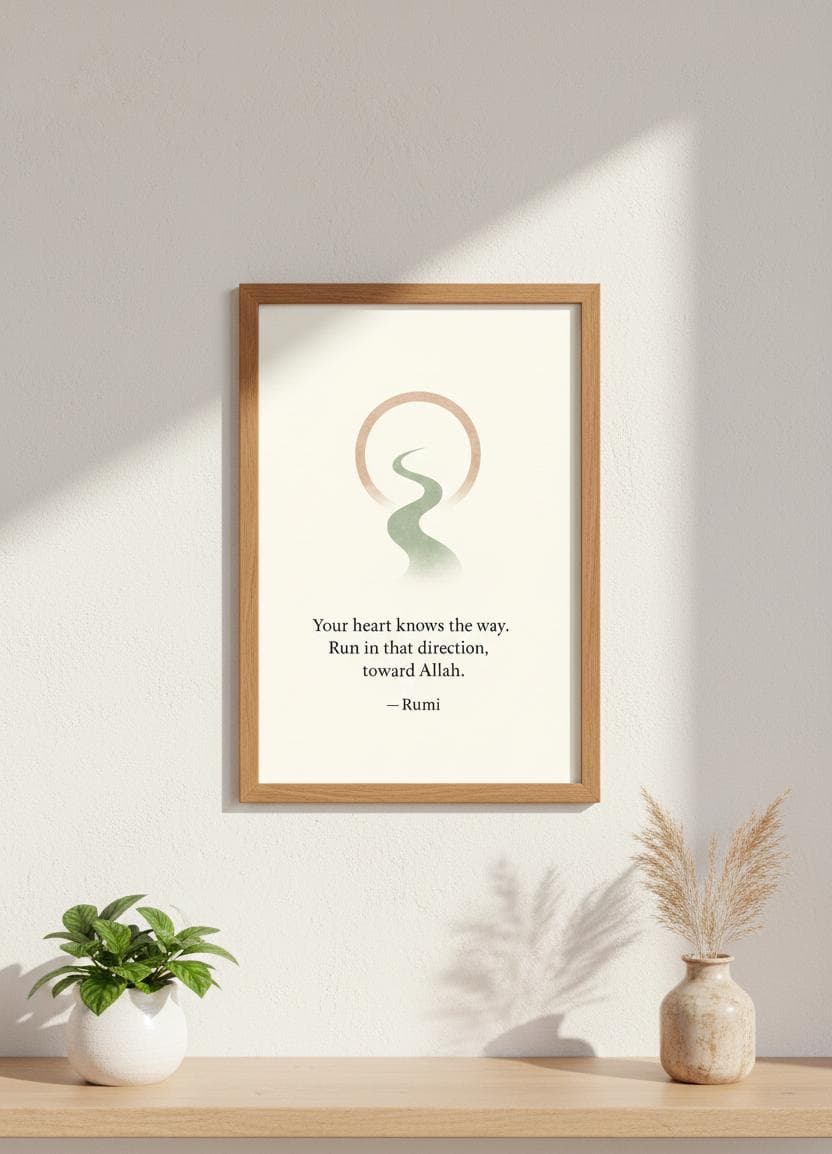 Minimalist Islamic Rumi Quote Print – Spiritual Home Decor (Digital Download)