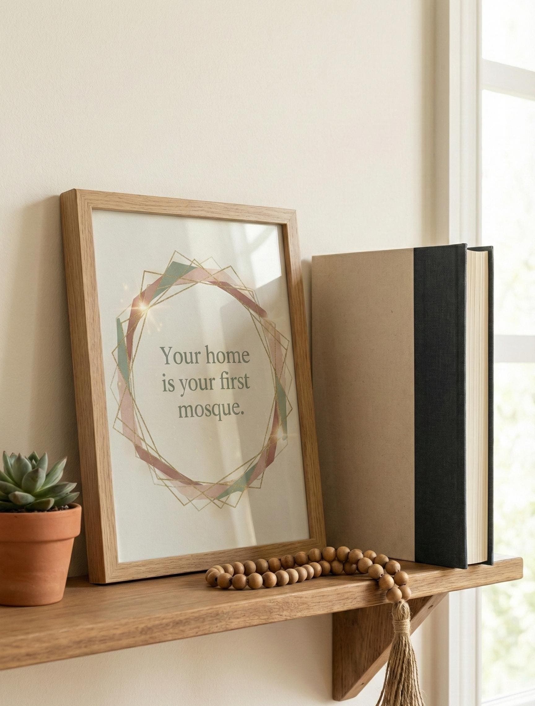 Islamic Home Art | Minimalist Geometric Wreath (Printable Digital Download) - image 3