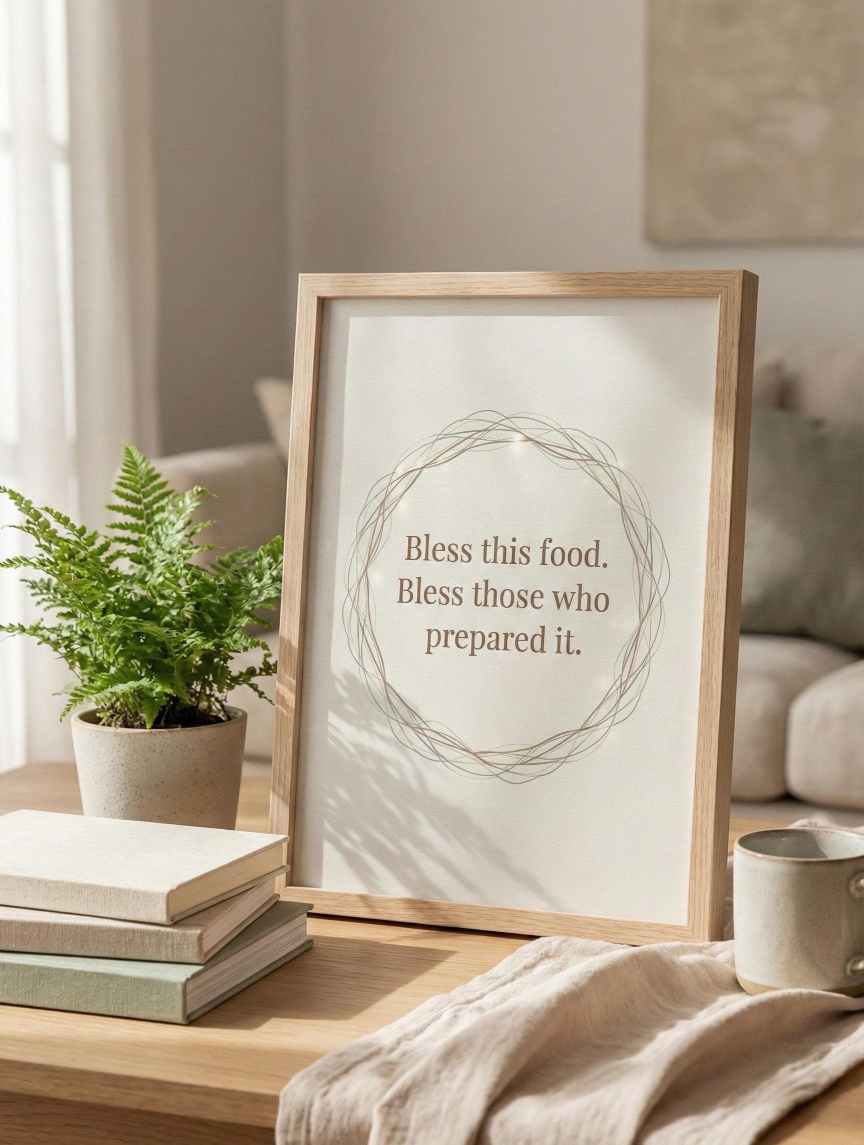 Islamic Kitchen Print | Dua Before Eating, Muslim Home Decor (Digital Download)