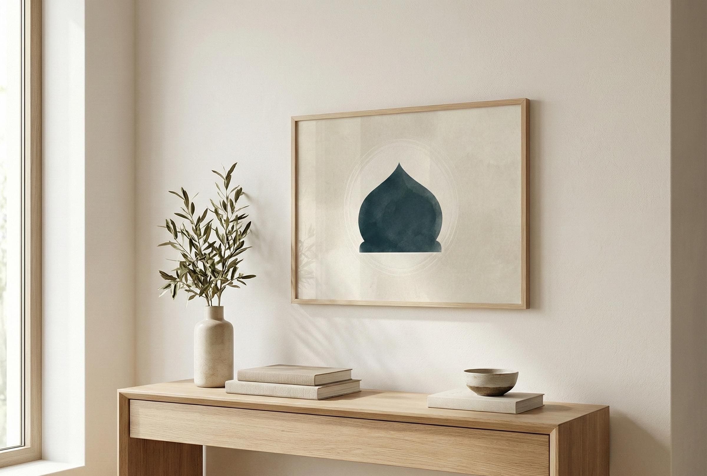 Minimal Mosque Dome Wall Art | Ramadan Islamic Icon Print | Modern Muslim Home Decor | Spiritual Minimal Art | Ramadan Printable - image 3