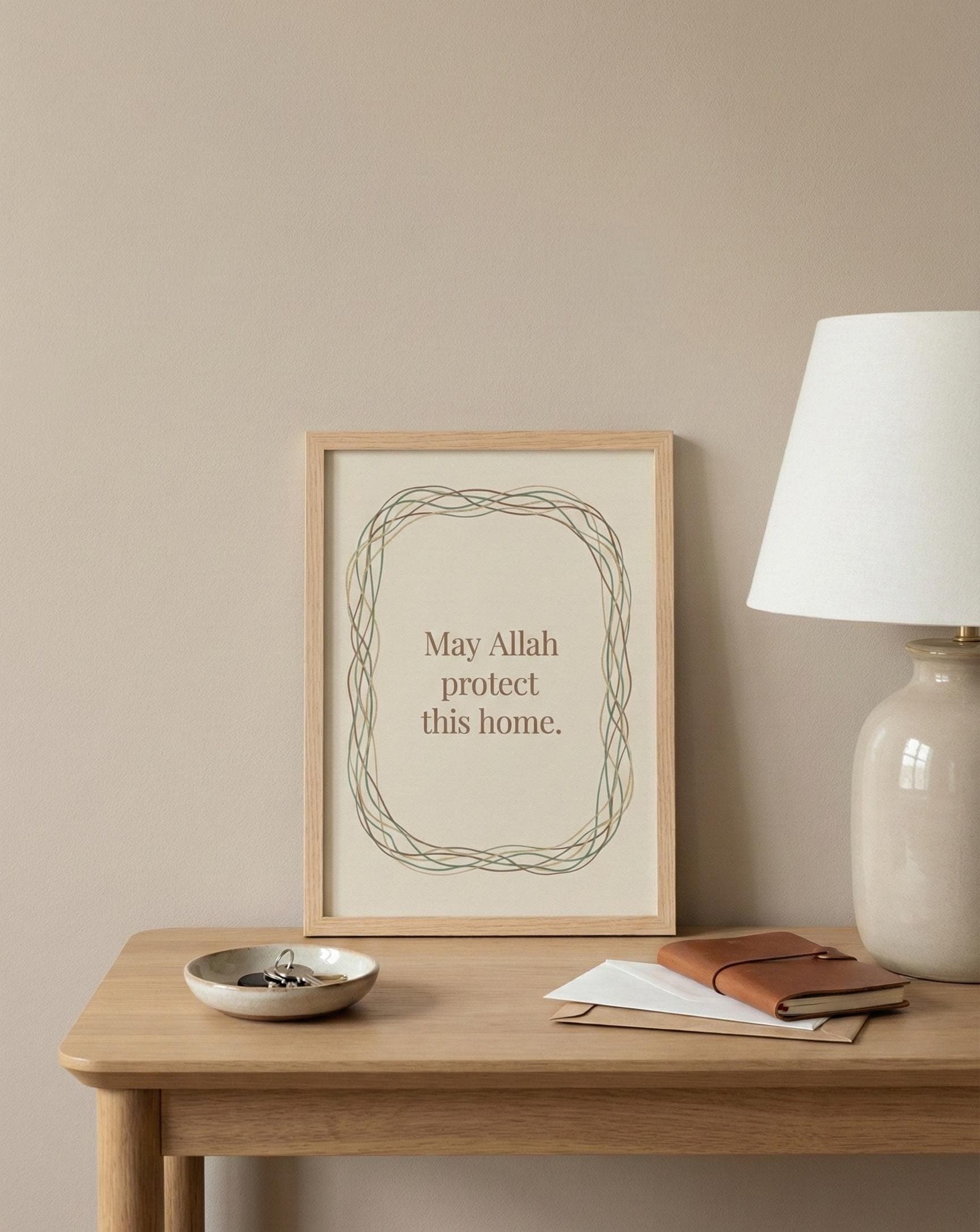 Islamic Home Blessing Print | Minimalist Botanical Decor (Digital Download)