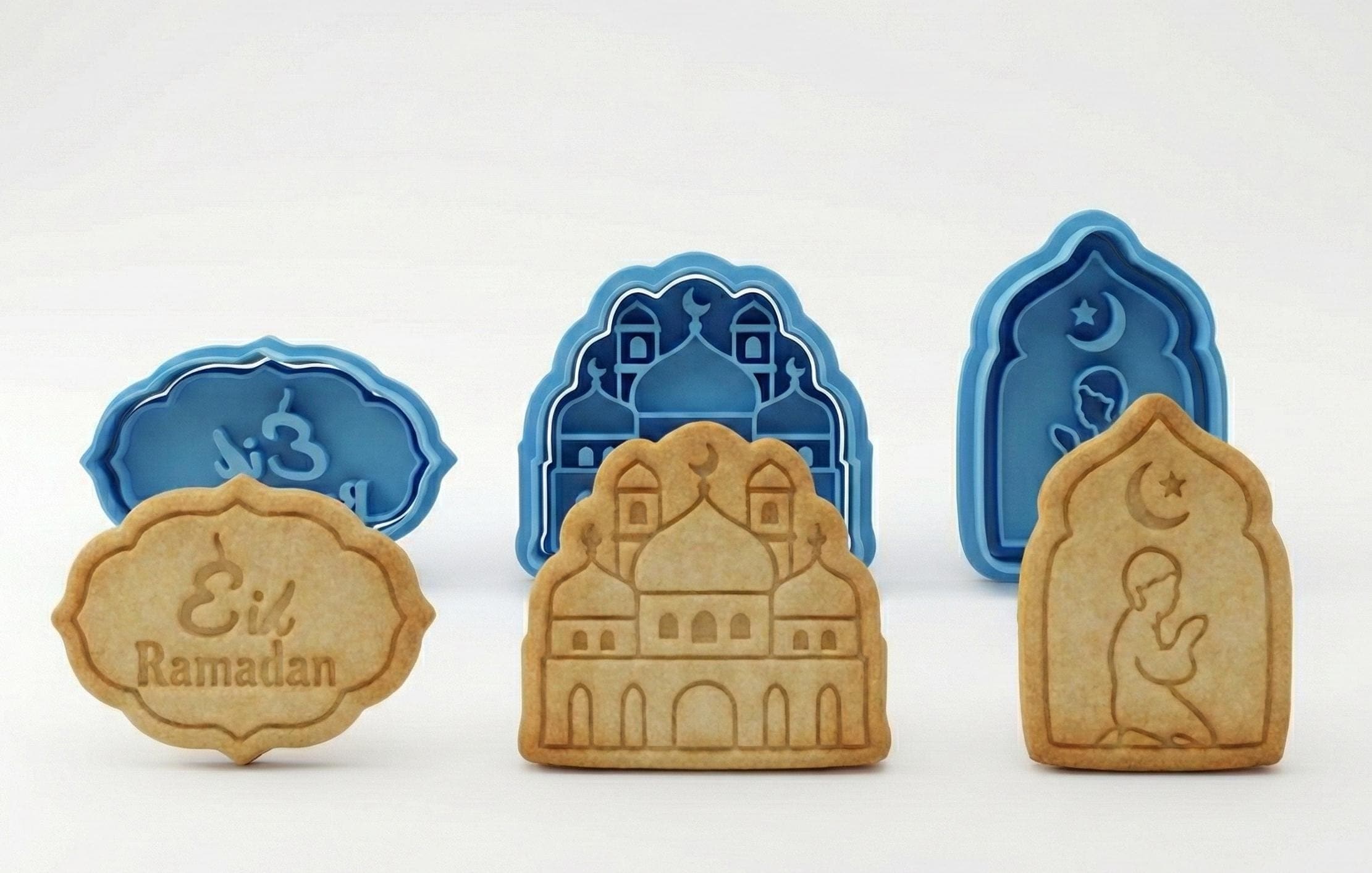Islamic Cookie Cutters – Mosque, Camel, Lantern, Moon Shapes – Fondant Stamp, Playdough Cutter - image 5