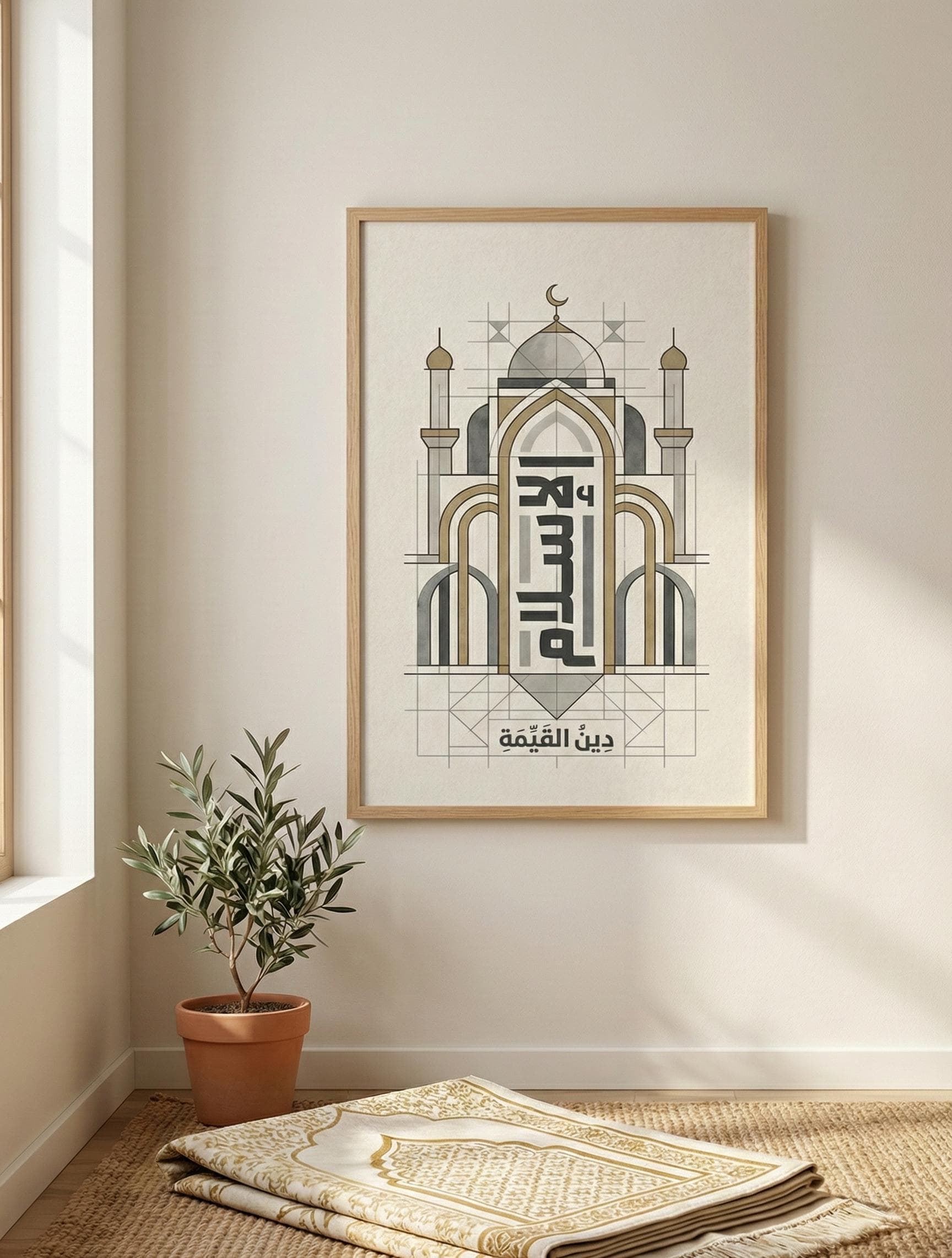 Modern Mosque Wall Art – Minimalist Islamic Architecture Line Art – Contemporary Ramadan Decor – Premium Printable A3 A4 - image 3