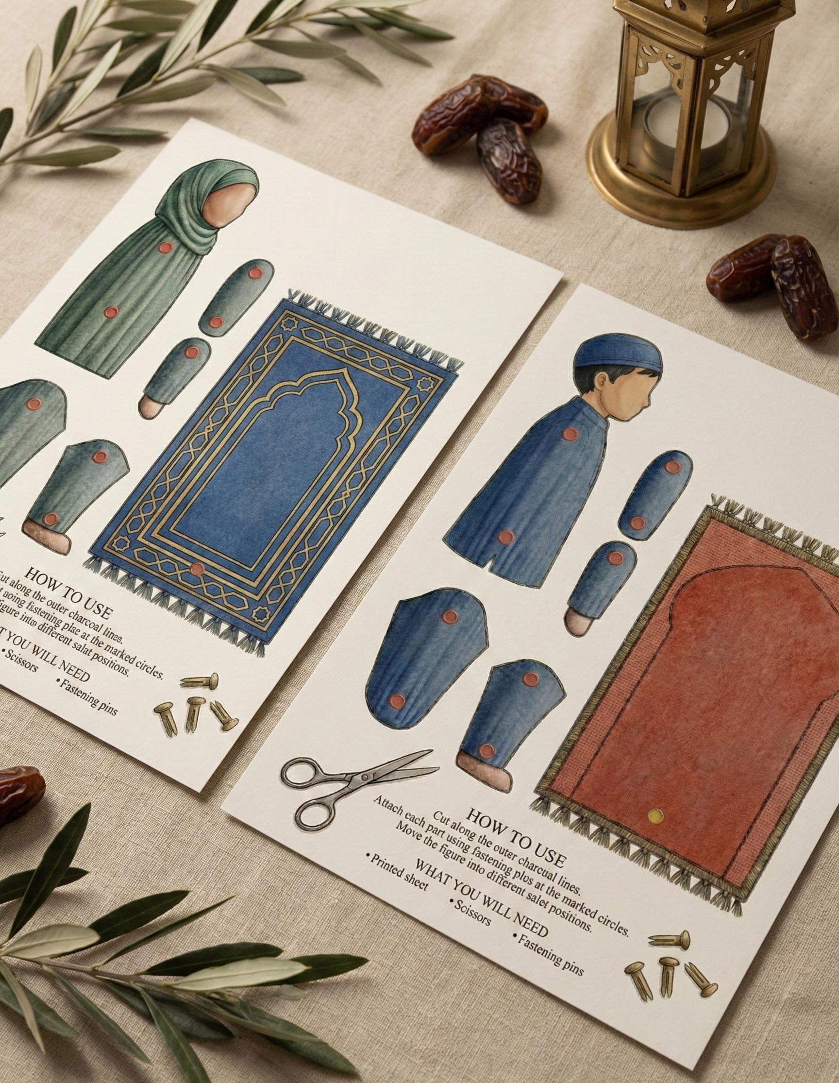 DIY Salat Learning Kit | Movable Muslim Prayer Craft (PDF Printable)