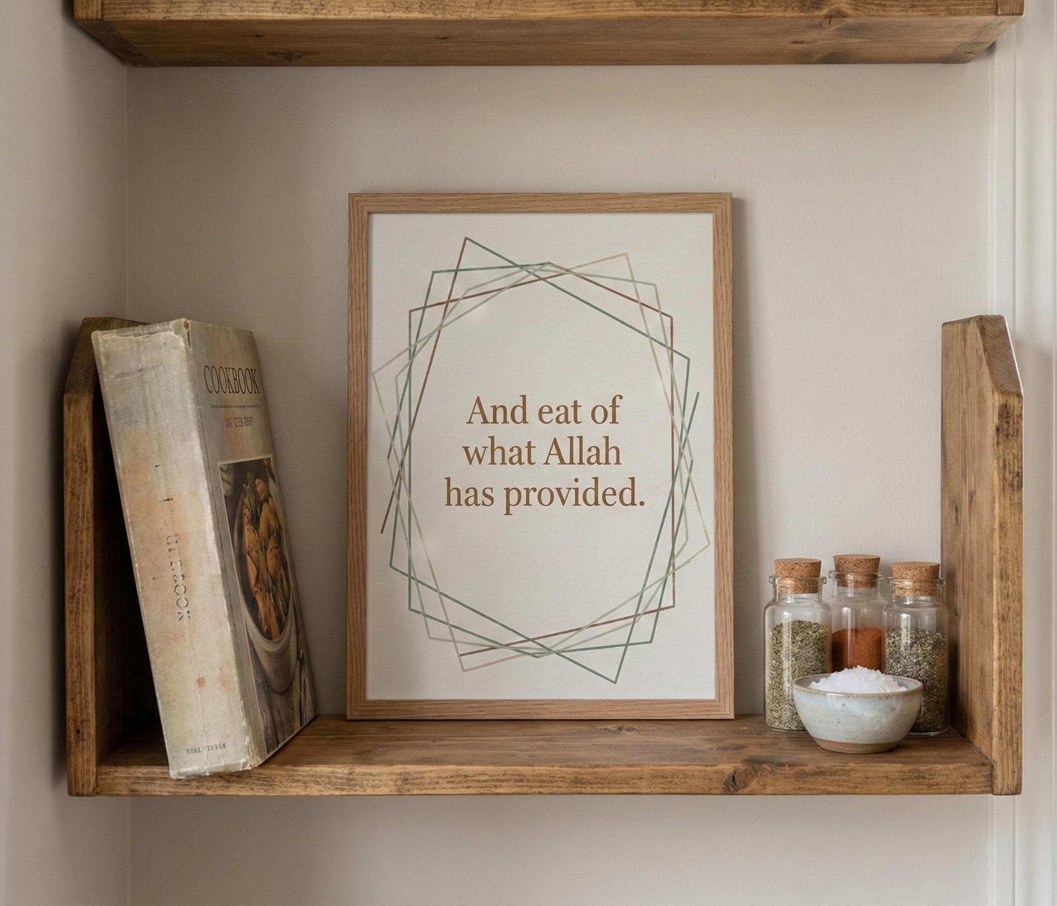 Quran Kitchen Print | Islamic Art, Minimalist Muslim Home Decor (Digital Download)