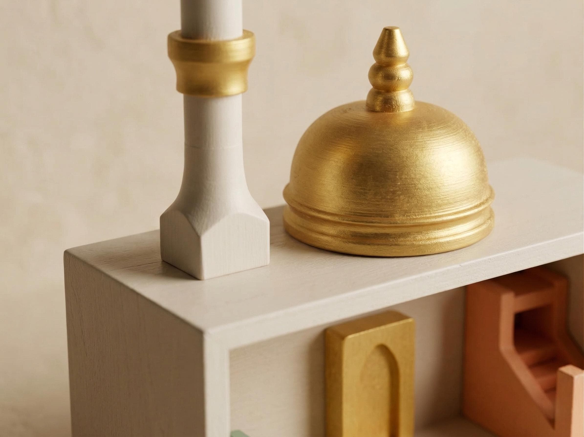 Wooden Mosque Toy Set: Montessori Islamic Play, Educational Toddler Quiet Toy - image 4