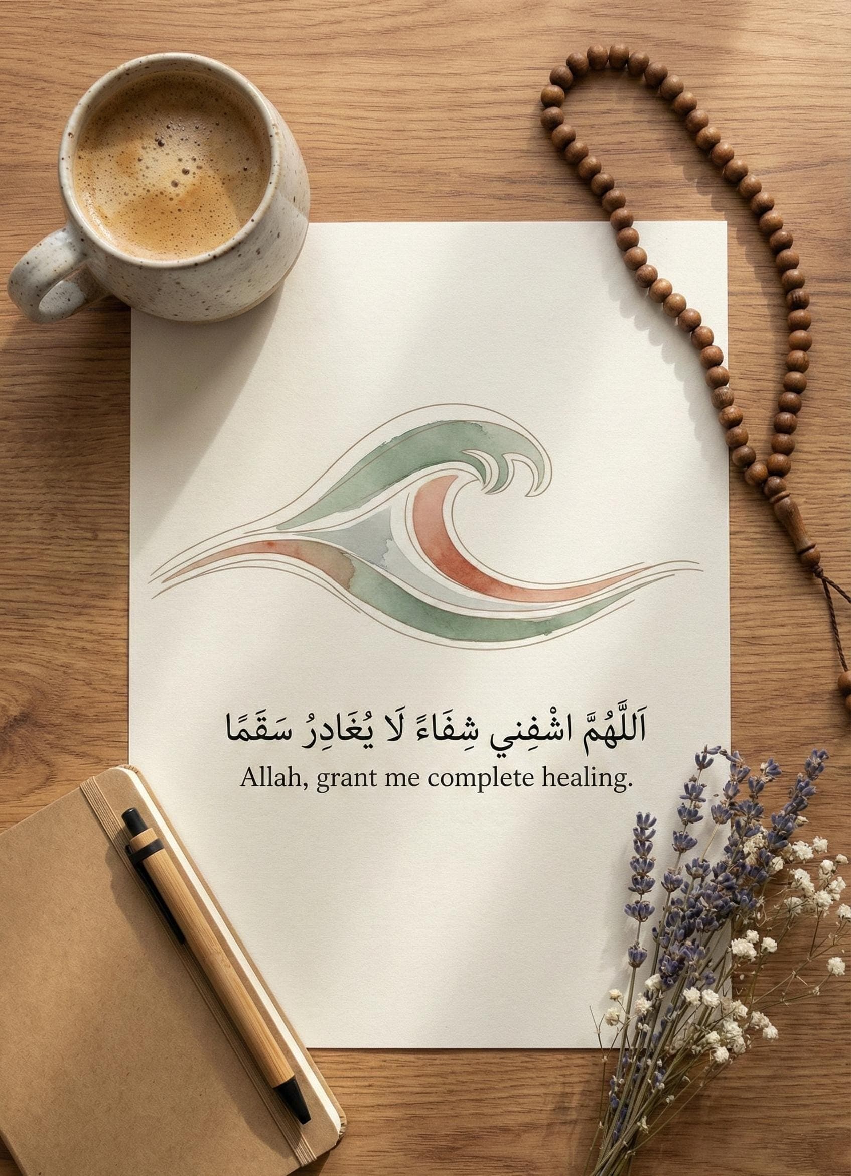 Dua for Healing Print, Minimalist Islamic Wall Art (Digital Download) - image 3