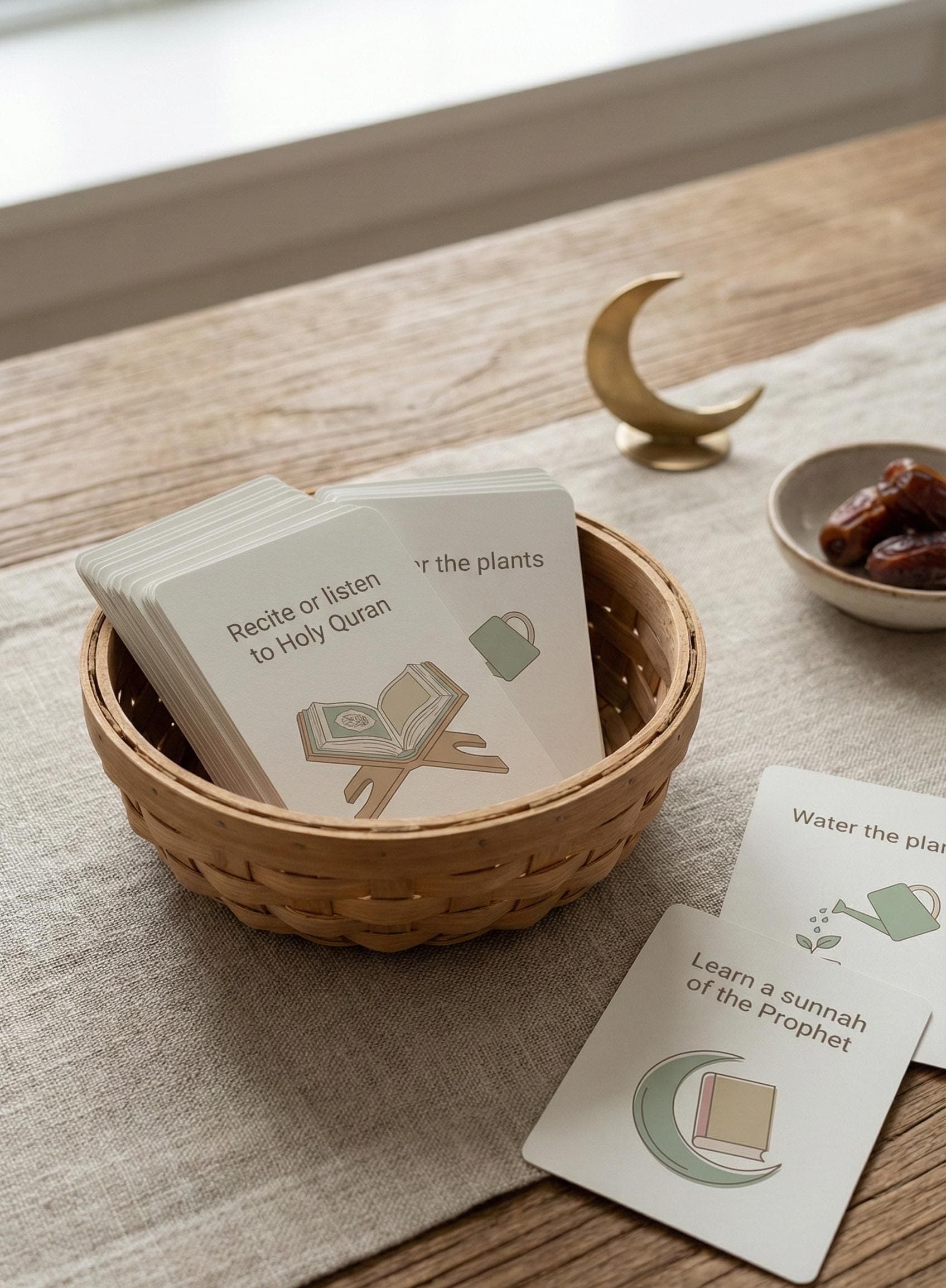 Ramadan Good Deeds Cards for Kids Printable | Minimal Islamic Activity 30 Cards | Daily Good Deeds for Ramadan | A4 PDF - image 4