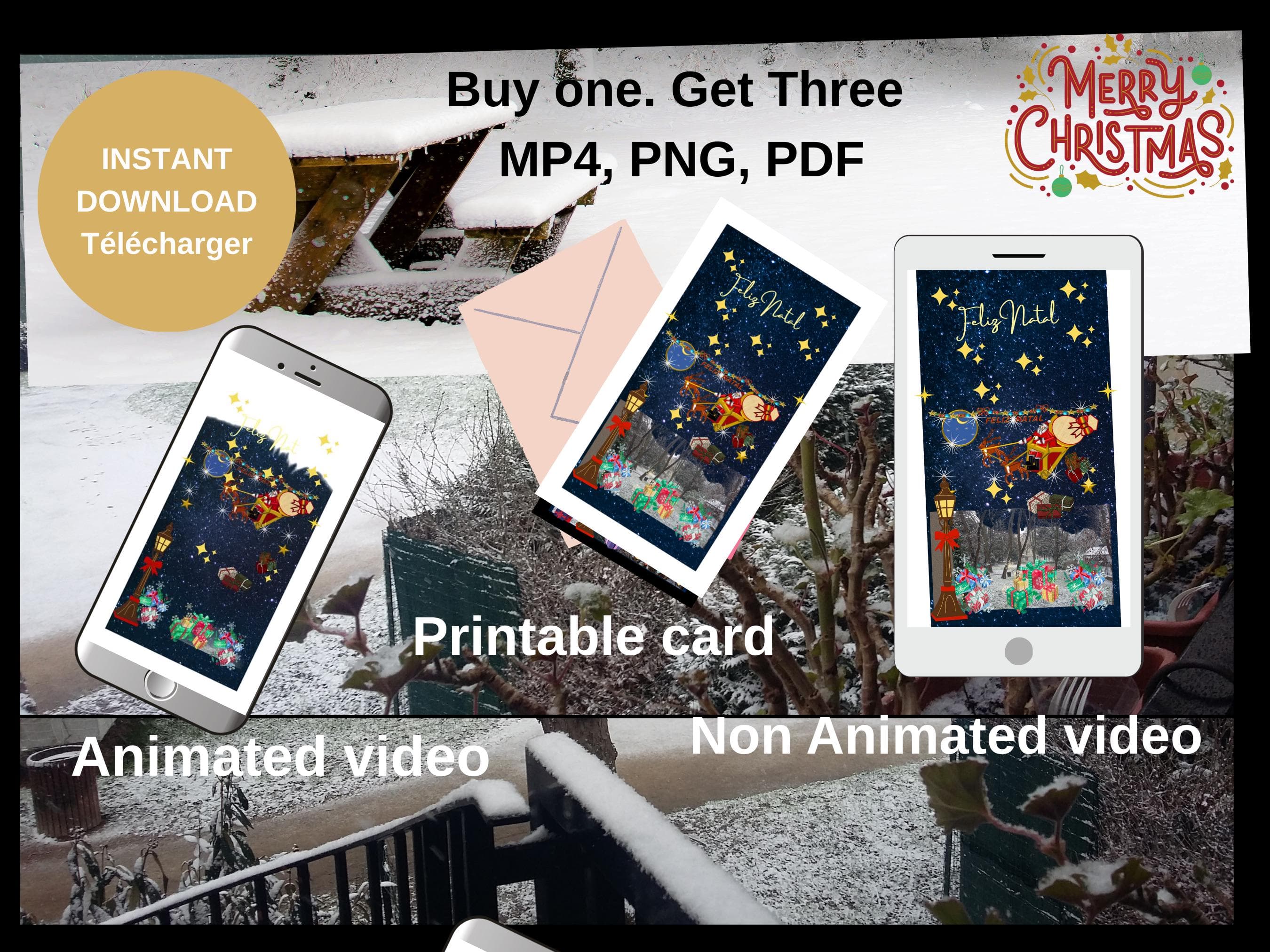 Animated Christmas E-Card Mobile Video – Season's Greetings (Digital Download) - image 3