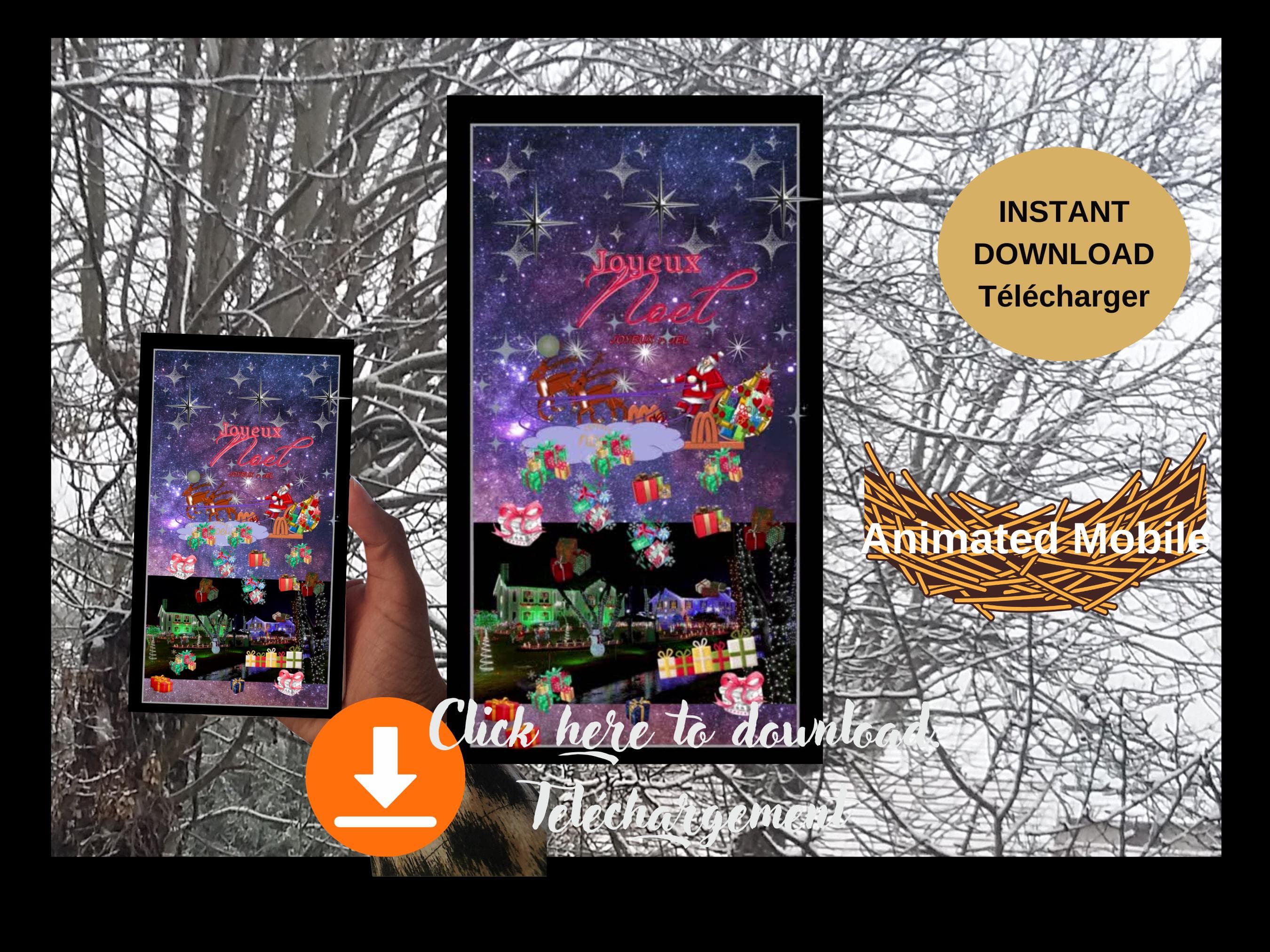 Animated Christmas E-Card Mobile Video – Printable Season's Greetings (Digital Download) - image 5