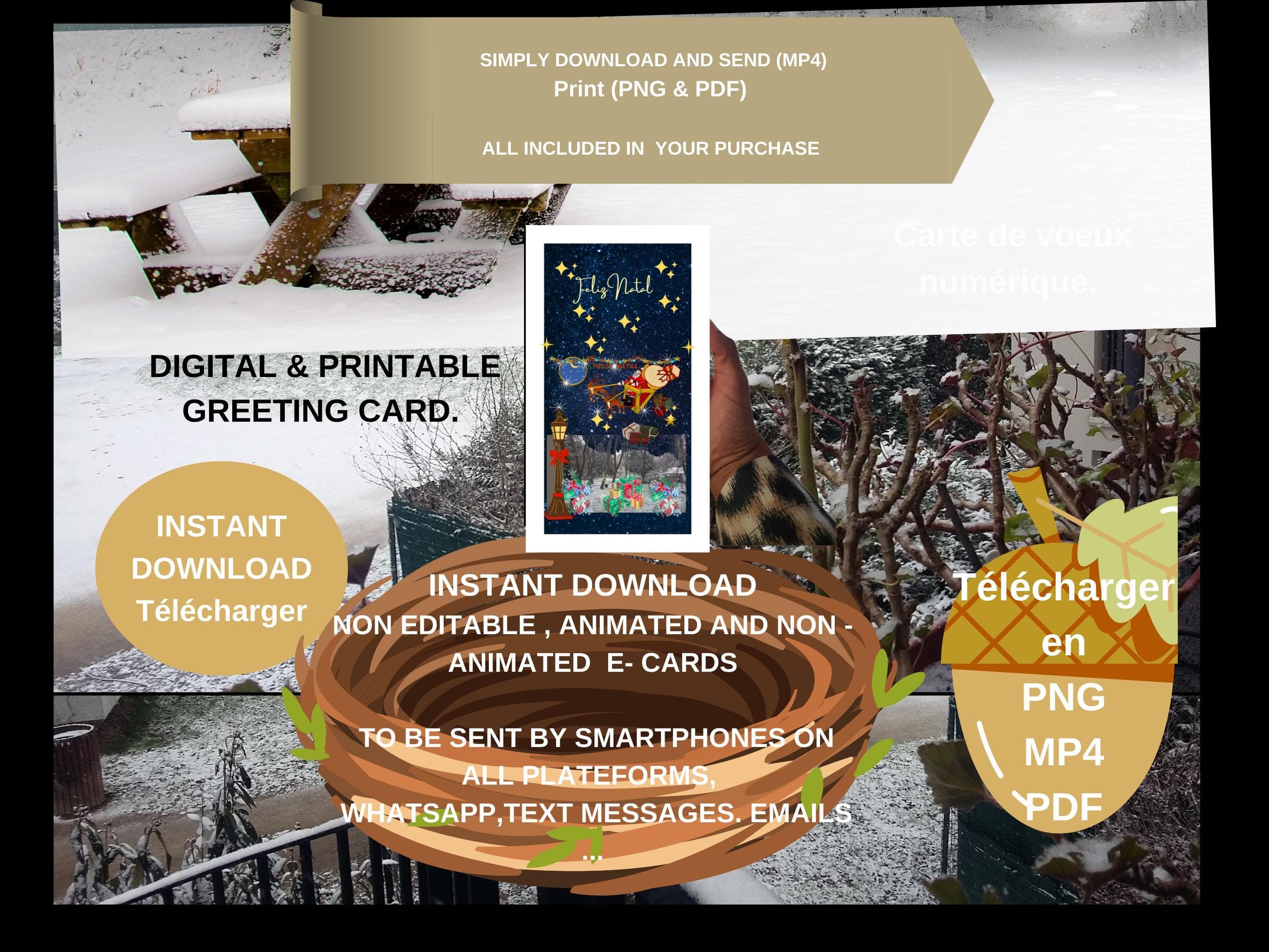 Animated Christmas E-Card Mobile Video – Season's Greetings (Digital Download) - image 4