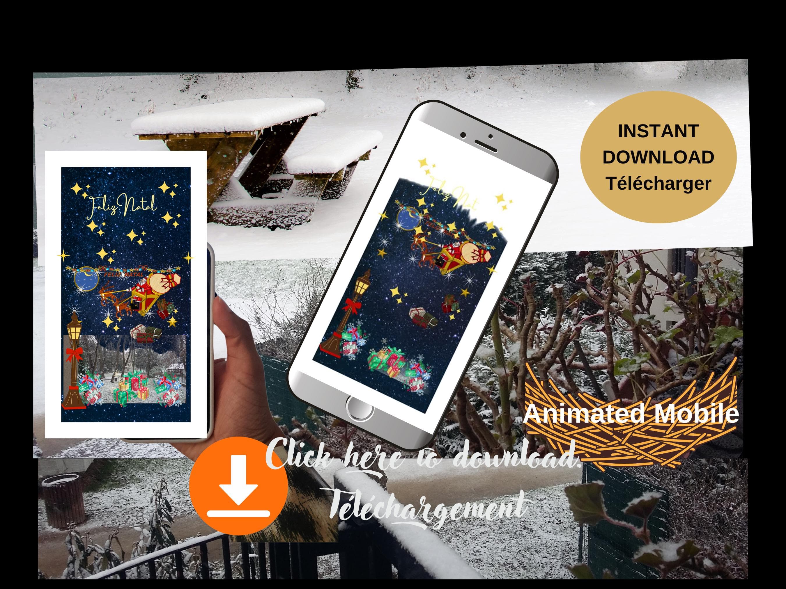 Animated Christmas E-Card Mobile Video – Season's Greetings (Digital Download) - image 5