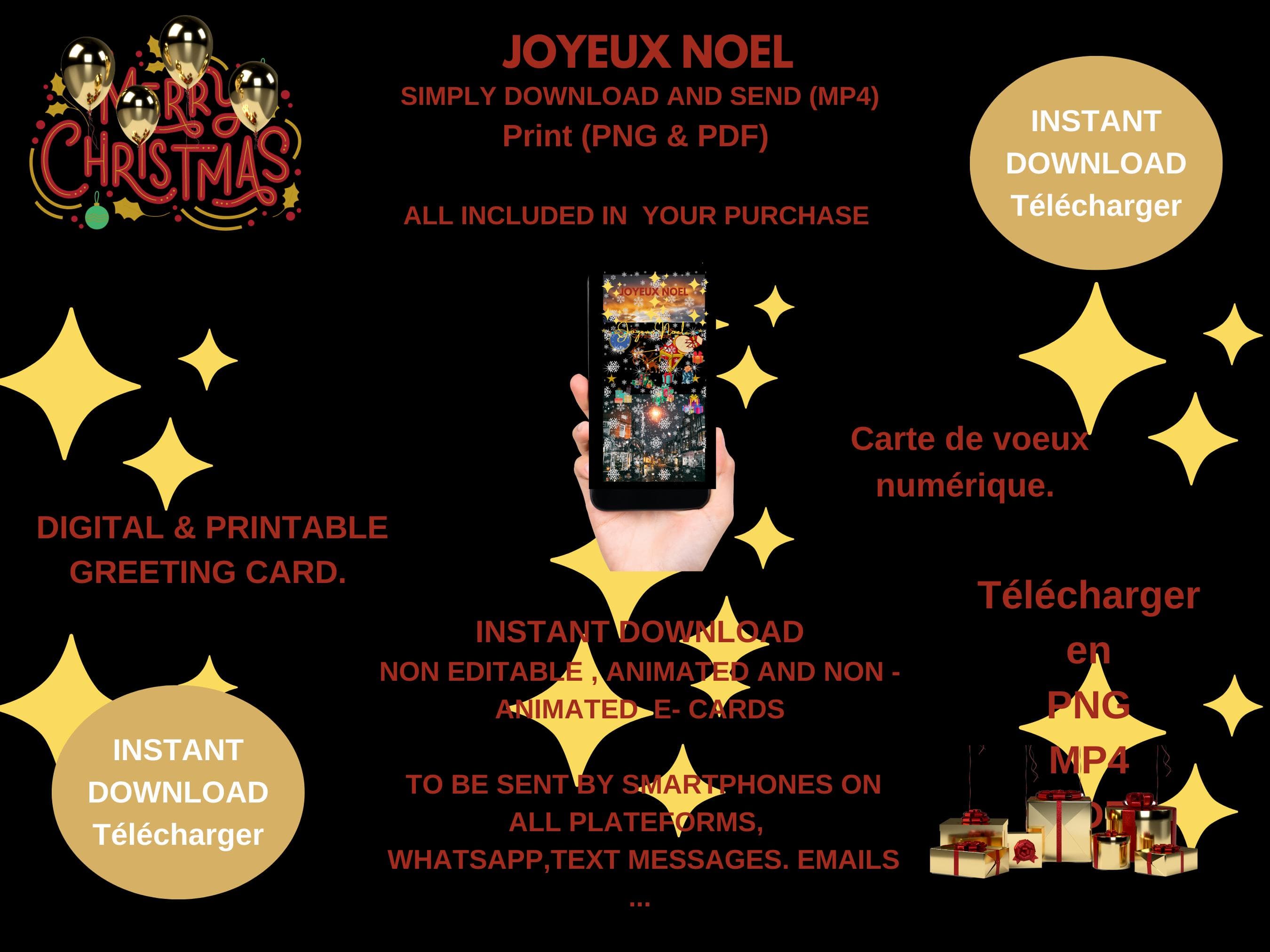 Animated Christmas Greetings Mobile Video – Digital E-card (MP4, PNG, PDF) - image 4