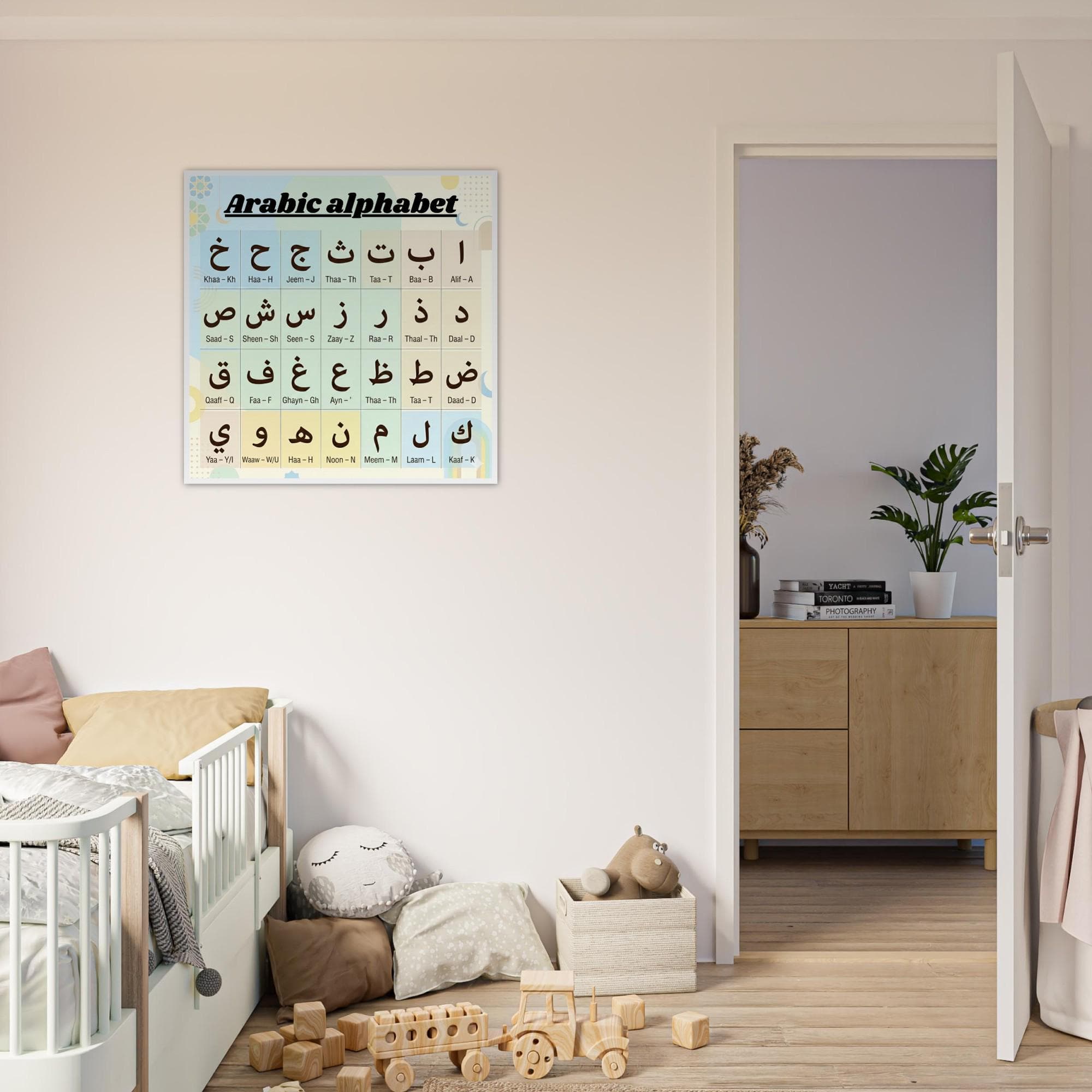 Arabic Alphabet Educational Poster | Framed Islamic Wall Art | Arabic Letters Learning Print - image 5