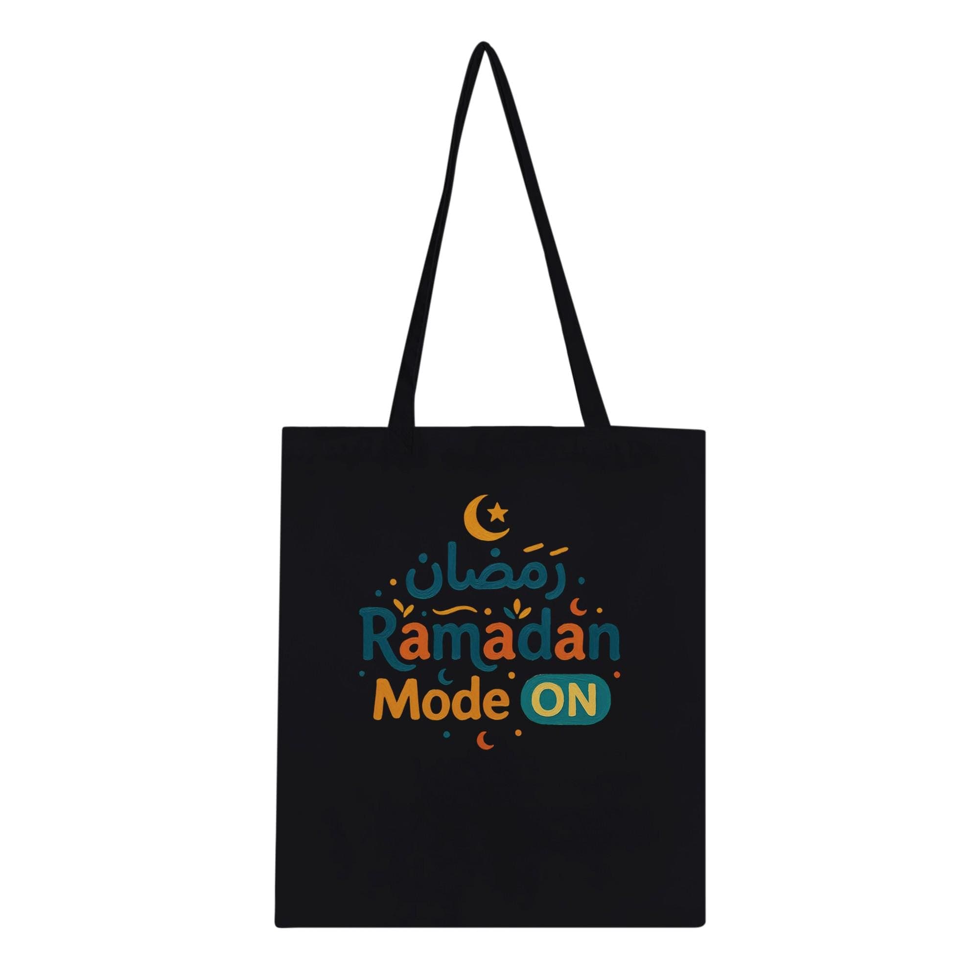 Ramadan Mode On Tote Bag - Arabic Calligraphy Ramadan Canvas, Islamic Gift Muslim Tote, Eid Mubarak Shopper, Reusable Eco, Ramadan Kareem - image 3