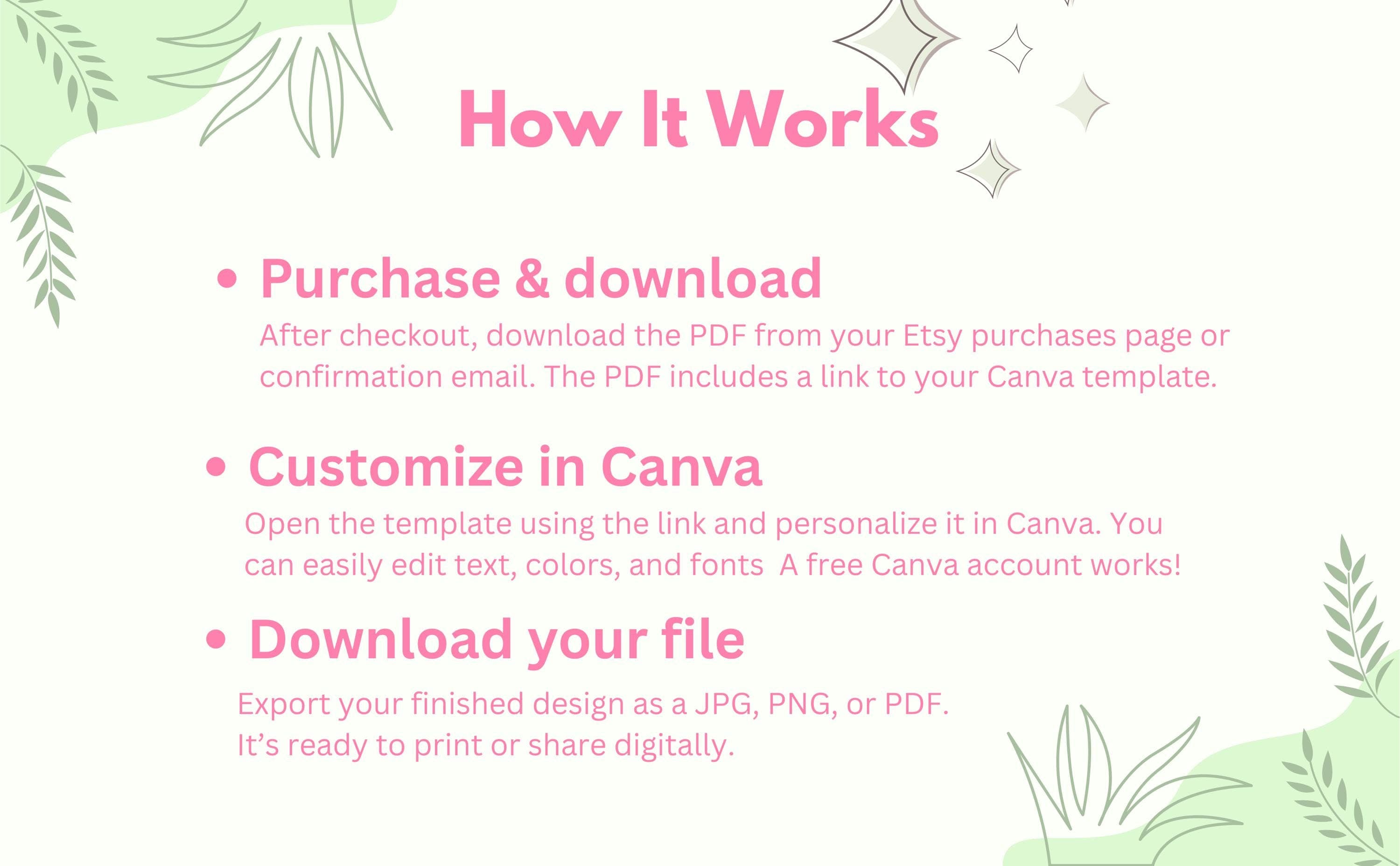 Elegant Wildflower Wedding Invitation, Canva Template (Digital Download) - image 5