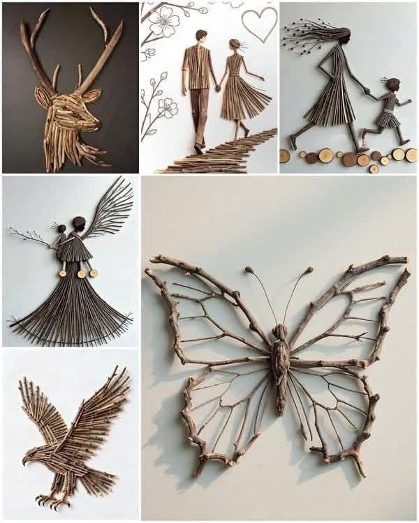 Driftwood Wall Art | Handmade Natural Wood Sculpture for Home Decor