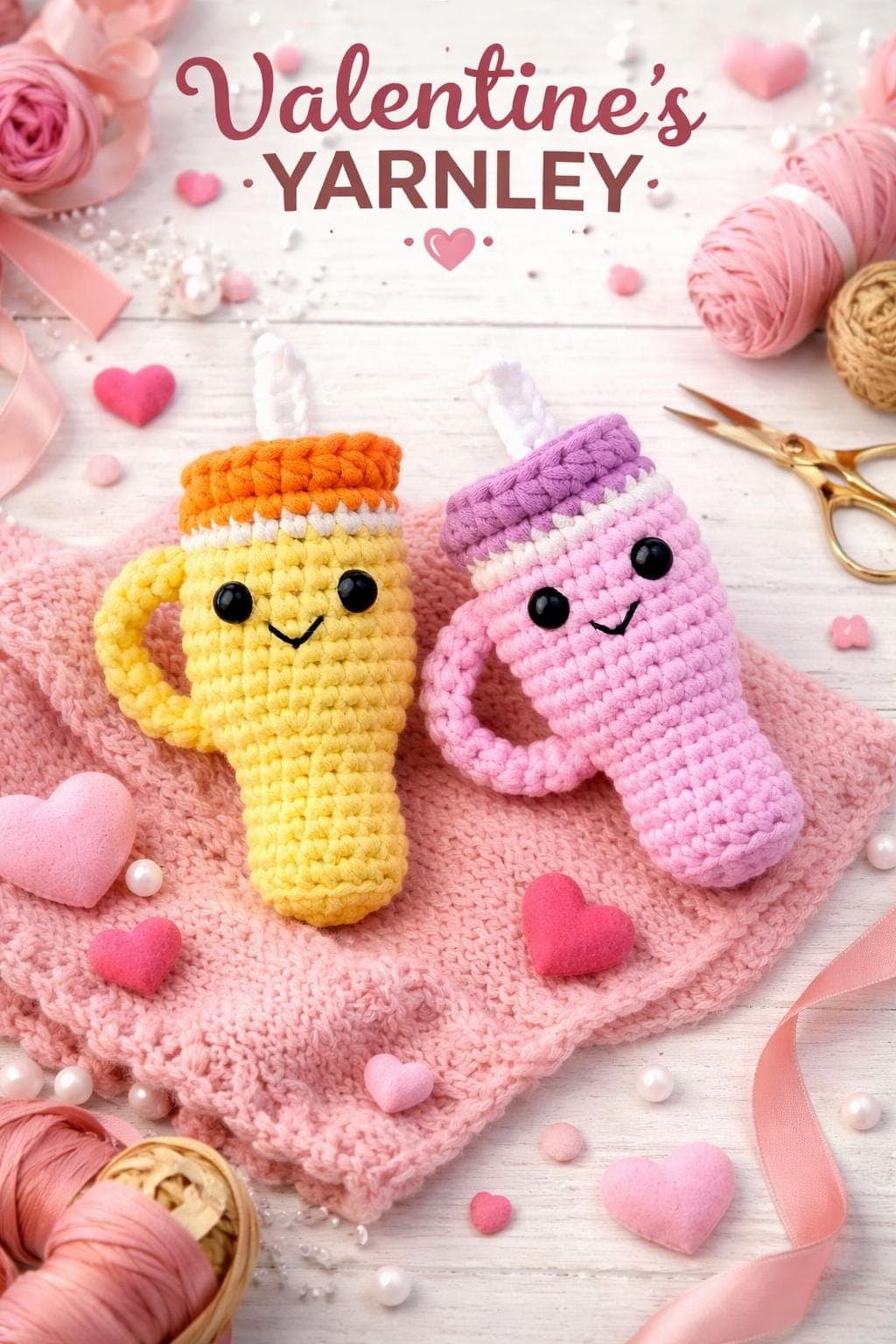 Valentine Amigurumi Drink Plush Pattern | Crochet Cup Toy PDF (Beginner Friendly)