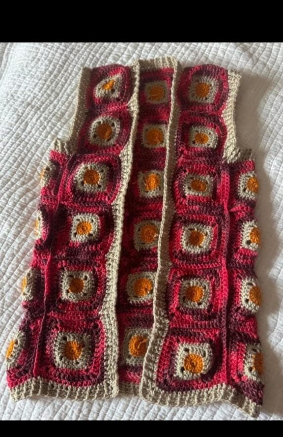 Handmade Crochet Granny Square Vest