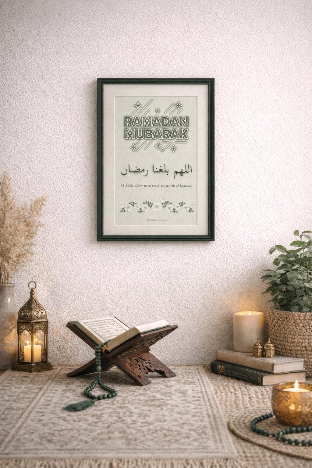 Ramadan Mubarak Islamic Wall Art Printable Allahumma Ballighna Ramadan A4 - image 4