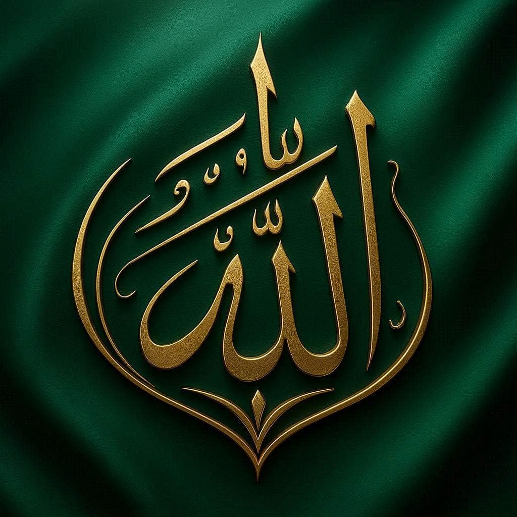 Luxury Allah Calligraphy | Gold Islamic Wall Decor | Modern Muslim Home Printable