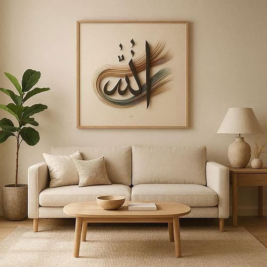 Allah Calligraphy Printable Wall Art | Islamic Home Decor | Ramadan Gift | Arabic Calligraphy | Instant Download