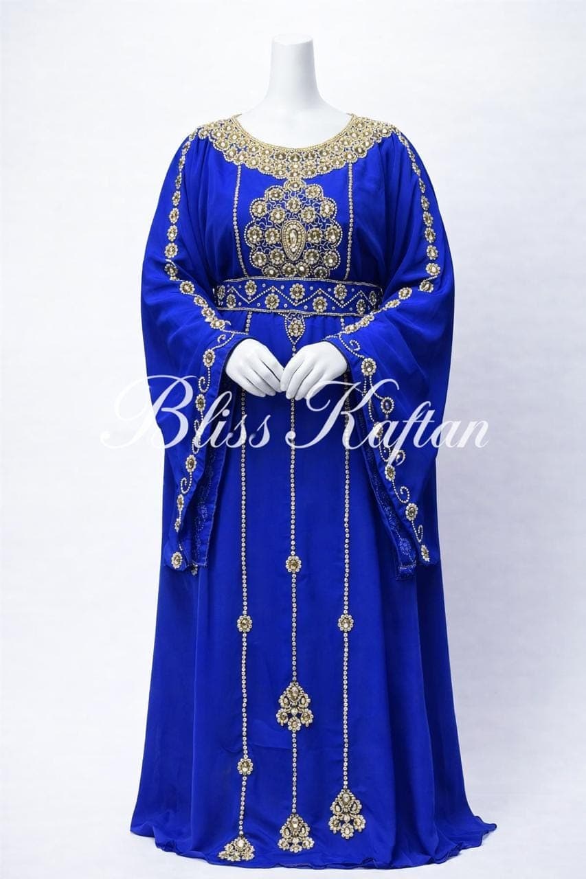 Handmade Beaded Kaftan Dress | Dubai Style Abaya, Plus Size