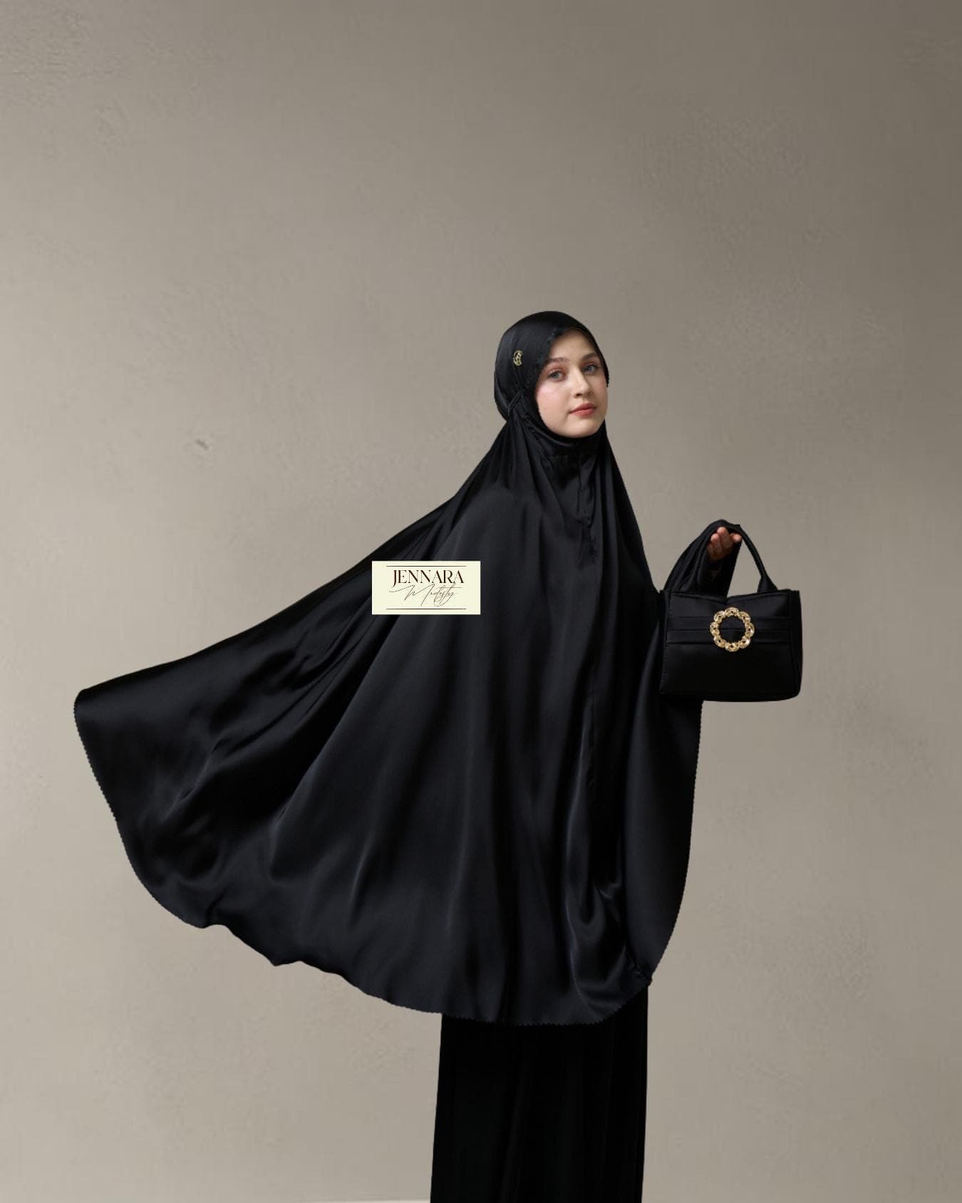 Luxury Lasercut Silk Prayer Set, Hijab Prayer Dress, Handmade Indonesia - image 5