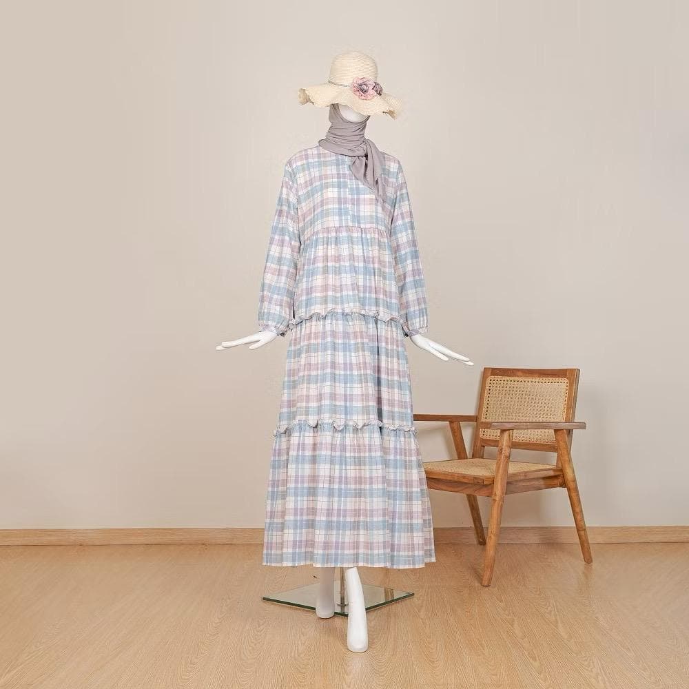 Amasya Modest Dress – Cotton Oxford, Nursing Friendly Maxi Muslim Dress