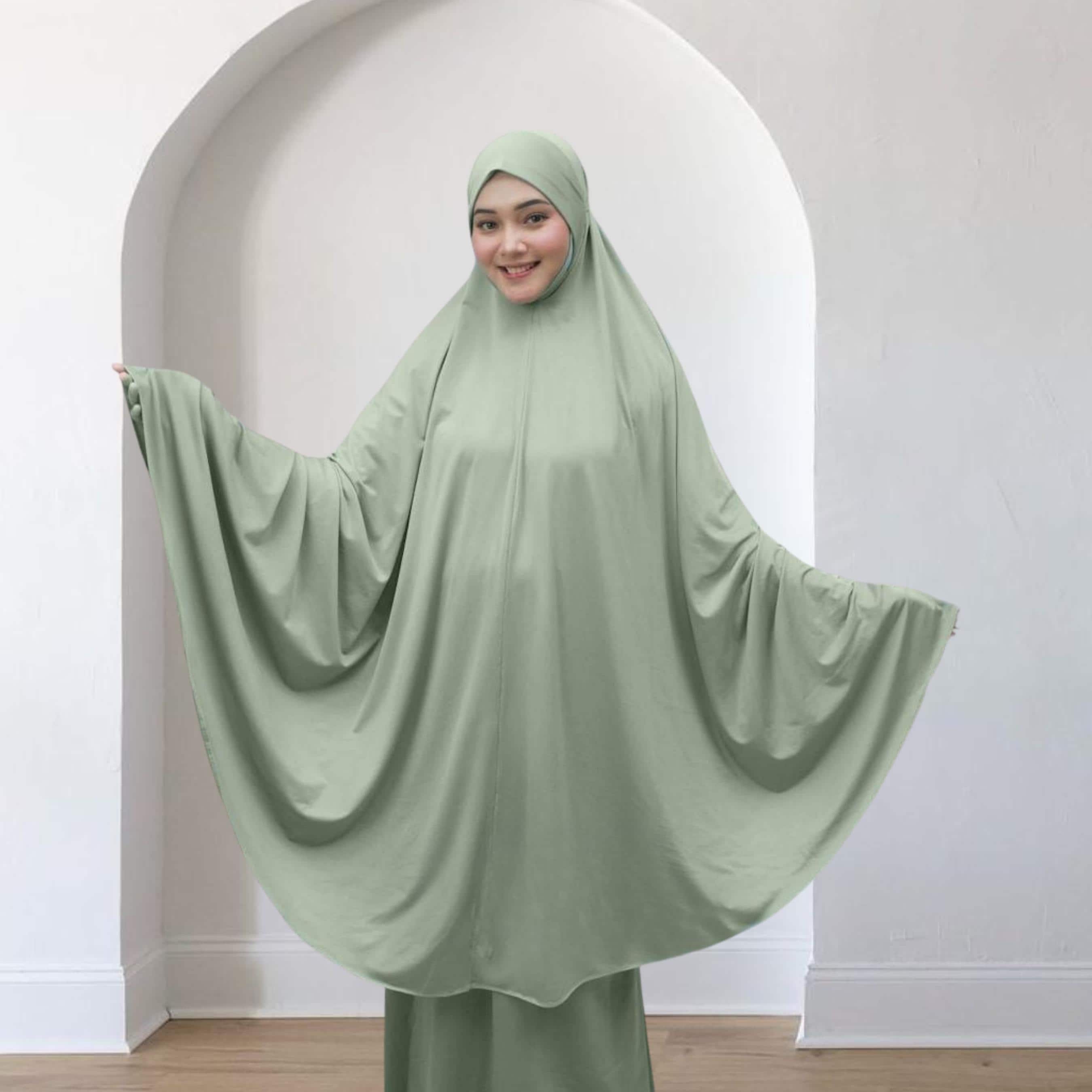 Rawda Prayer Set, Tunica Jersey Prayerwear with Bag, Petite to Plus Size