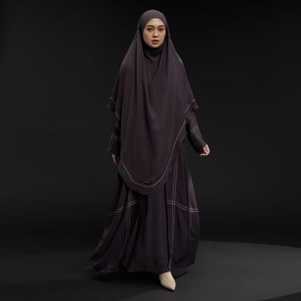 Havina Abaya Set: Arabian Anti-UV Fabric Khimar Modest Dress for Hajj and Umrah - image 5